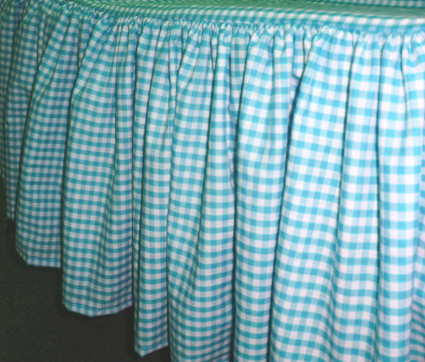 Gingham Check Bedskirt Regular or Extra Long Drop