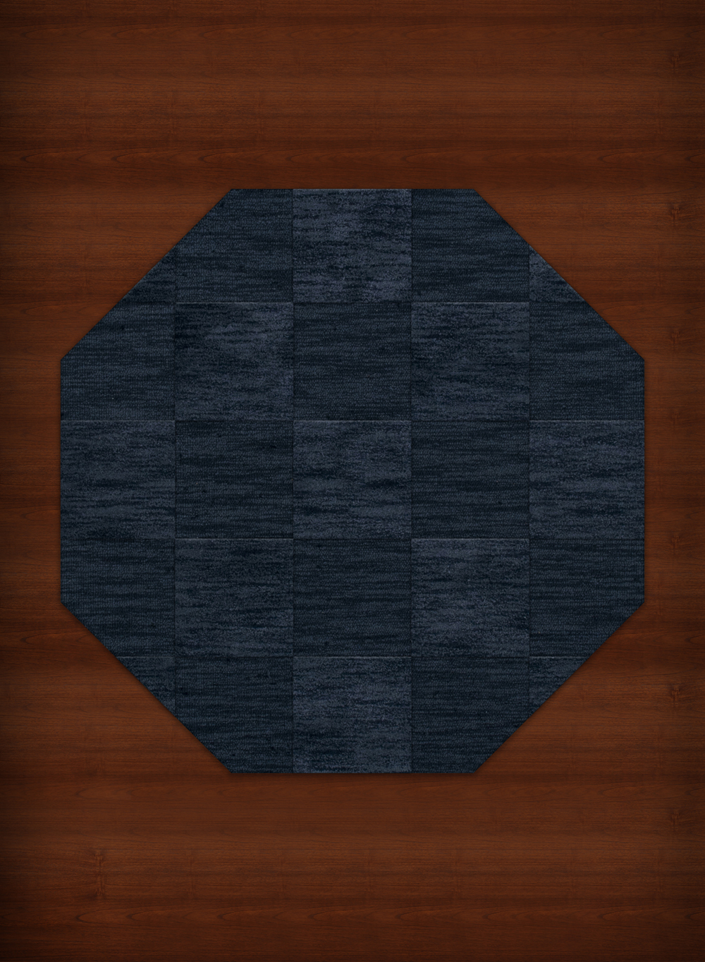 Blue Transitional Hand Hooked Checkered Squares Grid Area Rug Checked DV15 - Picture 4 of 35