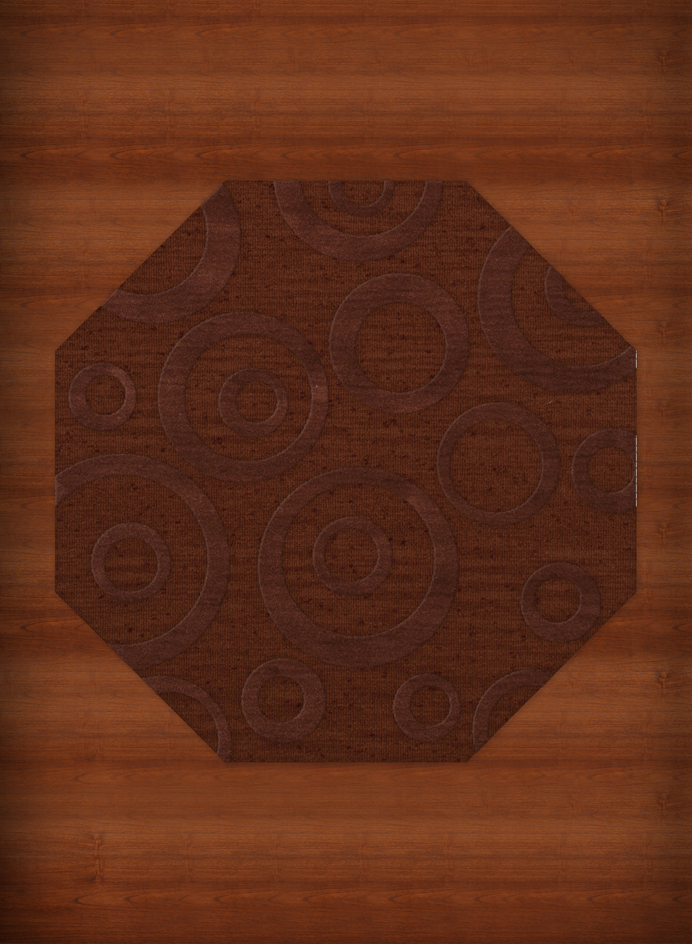 Red Transitional Bubbles Rings Area Rug Circles DV5 - Picture 4 of 35