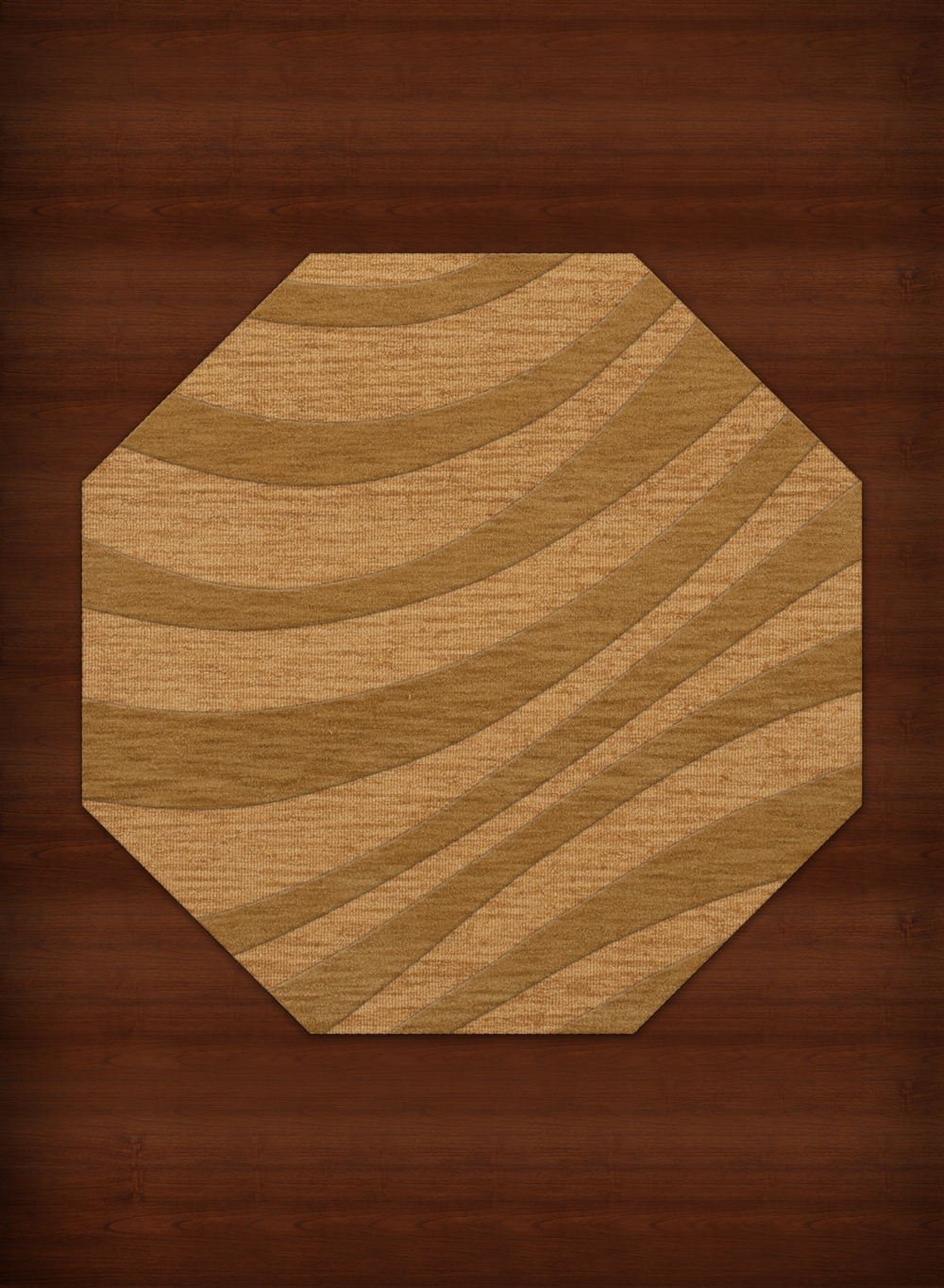 Yellow Transitional Hand Hooked Swirls Stripes Lines Area Rug Abstract DV12 - Picture 4 of 35