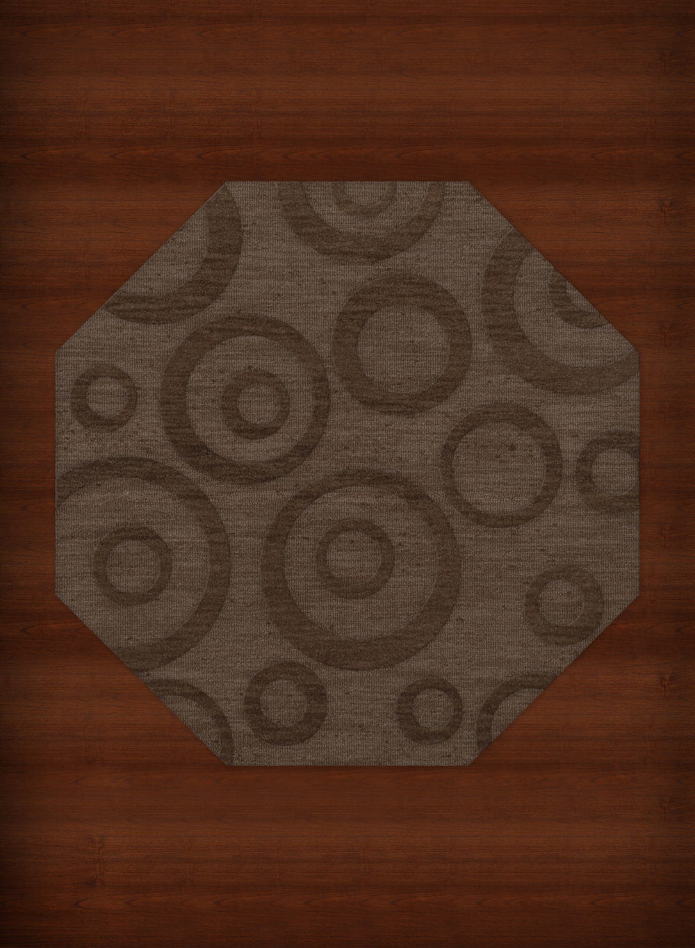 Brown Transitional Bubbles Rings Area Rug Circles DV5 - Picture 4 of 35