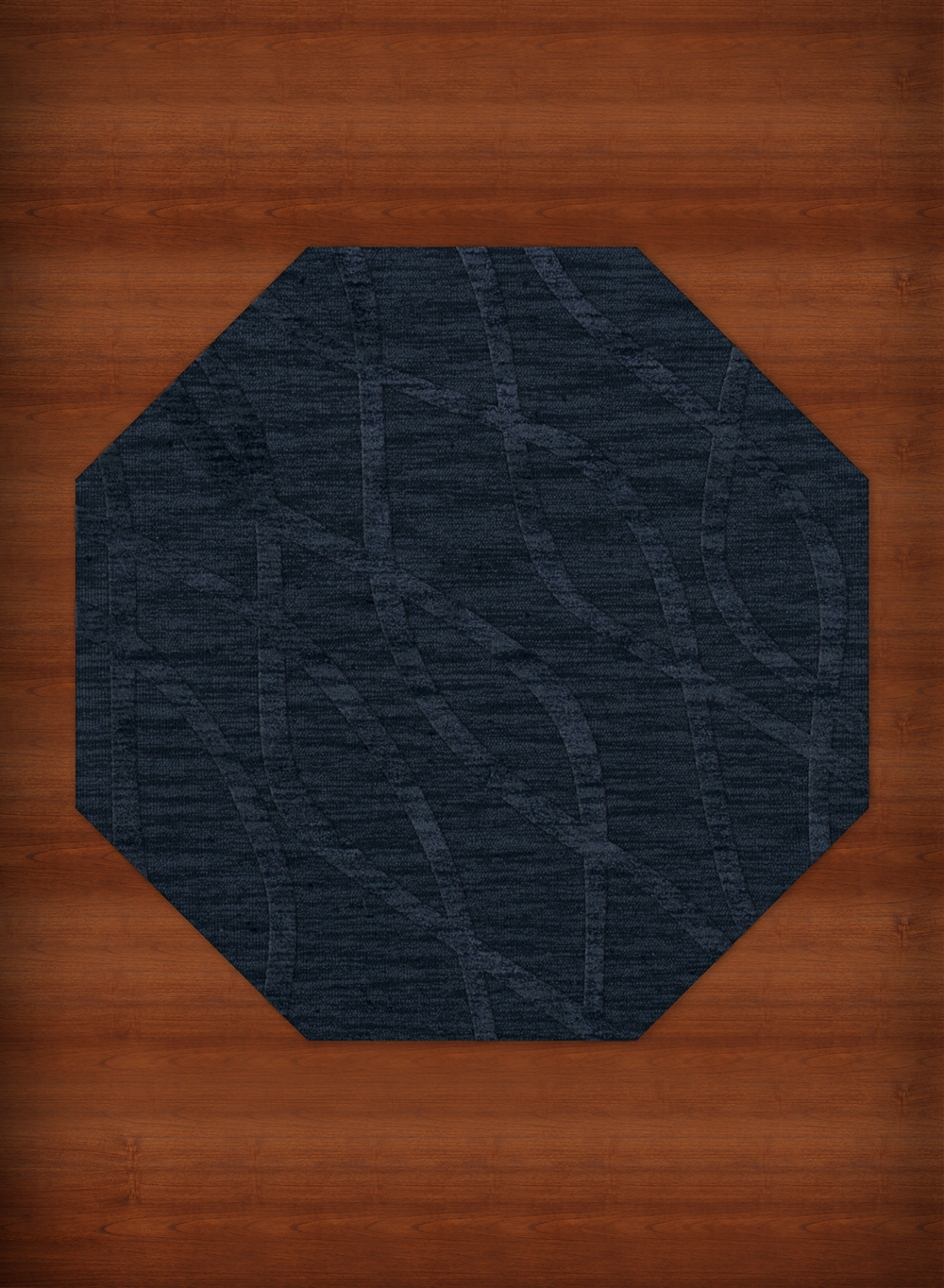 Blue Swirls Waves Lines Stripes Transitional Area Rug Abstract DV10 - Picture 7 of 35