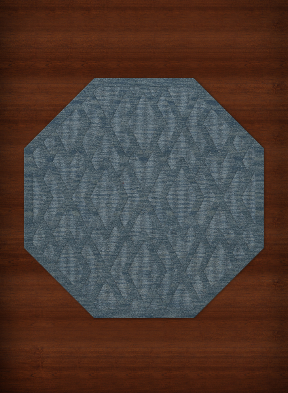 Blue Diamond Lines Criss-Cross Bordered Transitional Area Rug Geometric DV1 - Picture 7 of 35