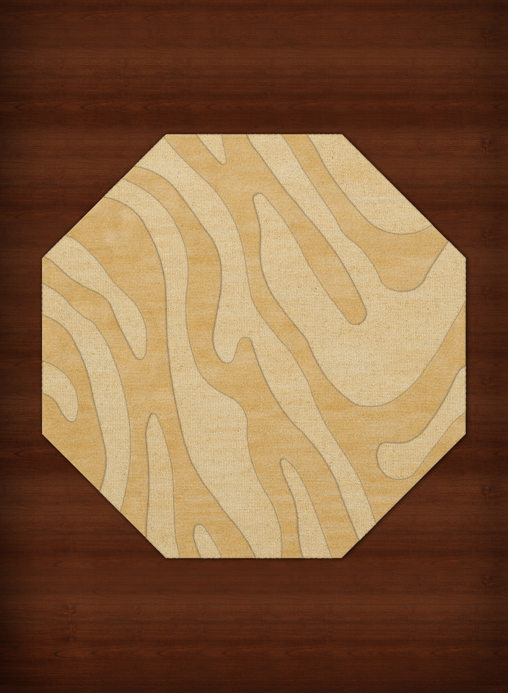 Yellow Swirls Lines Stripes Transitional Area Rug Animal Print DV2 - Picture 7 of 35