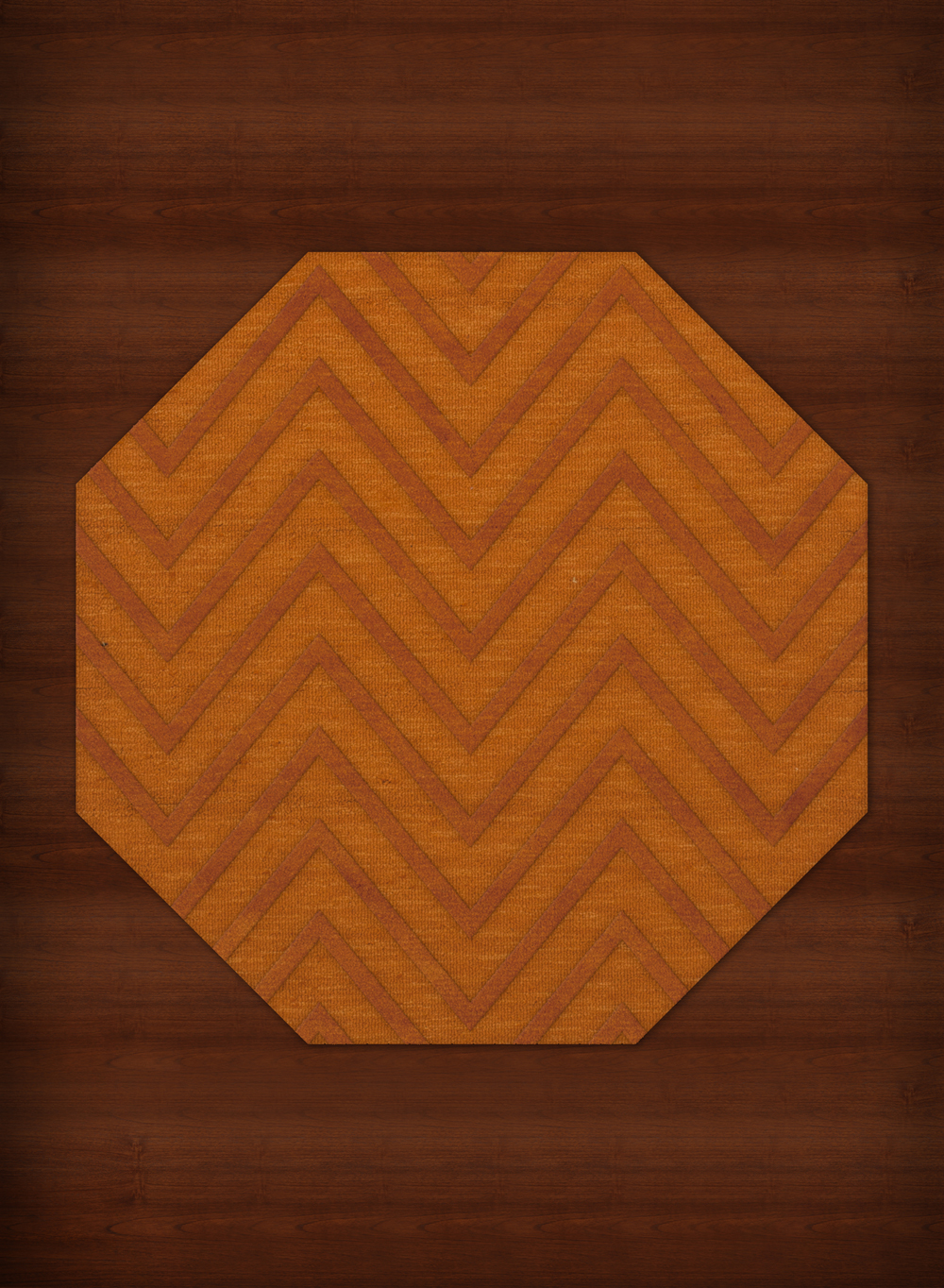 Orange Transitional Hand Hooked Stripes Chevrons Zig Zags Area Rug Striped DV4 - Picture 8 of 35