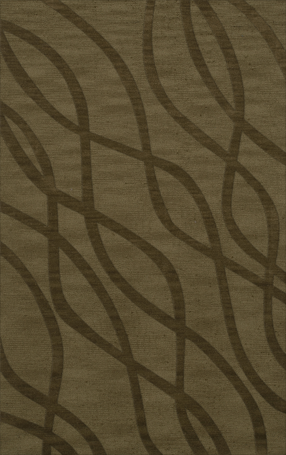 Green Transitional Hand Hooked Swirls Lines Stripes Area Rug Abstract DV10 - Picture 9 of 35