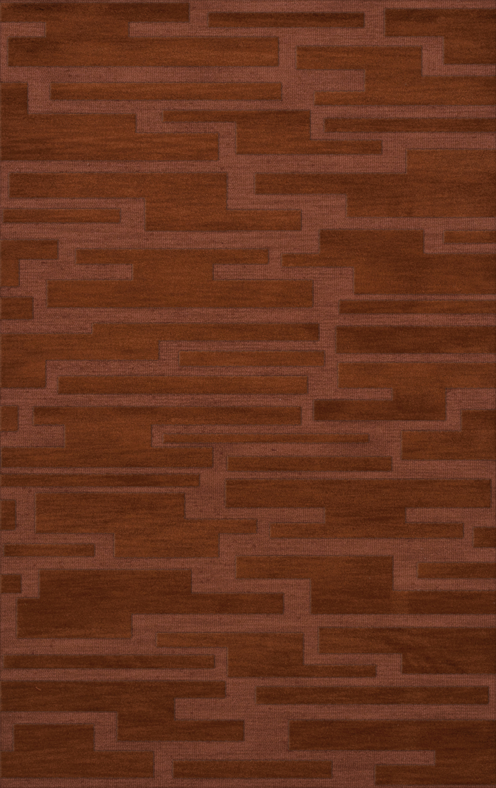 Red Transitional Hand Hooked Squares Rectangles Boxes Area Rug Patchwork DV6 - Picture 9 of 35