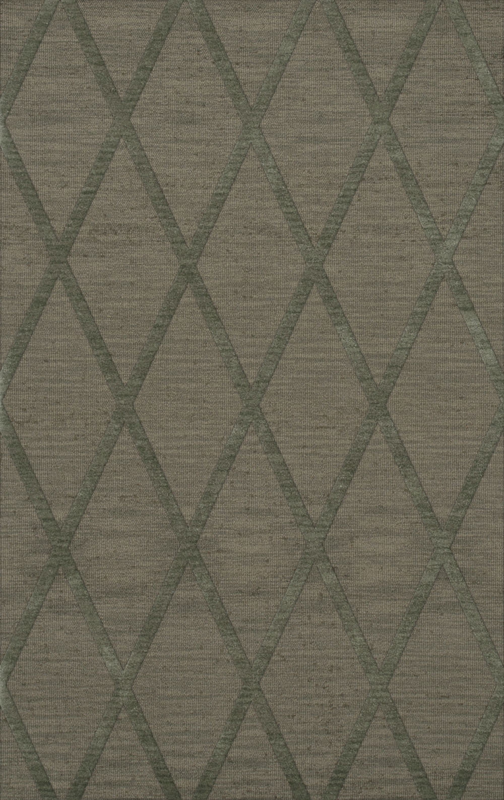 Green Transitional Hand Hooked Diamonds Criss-Cross Area Rug Geometric DV11 - Picture 11 of 35