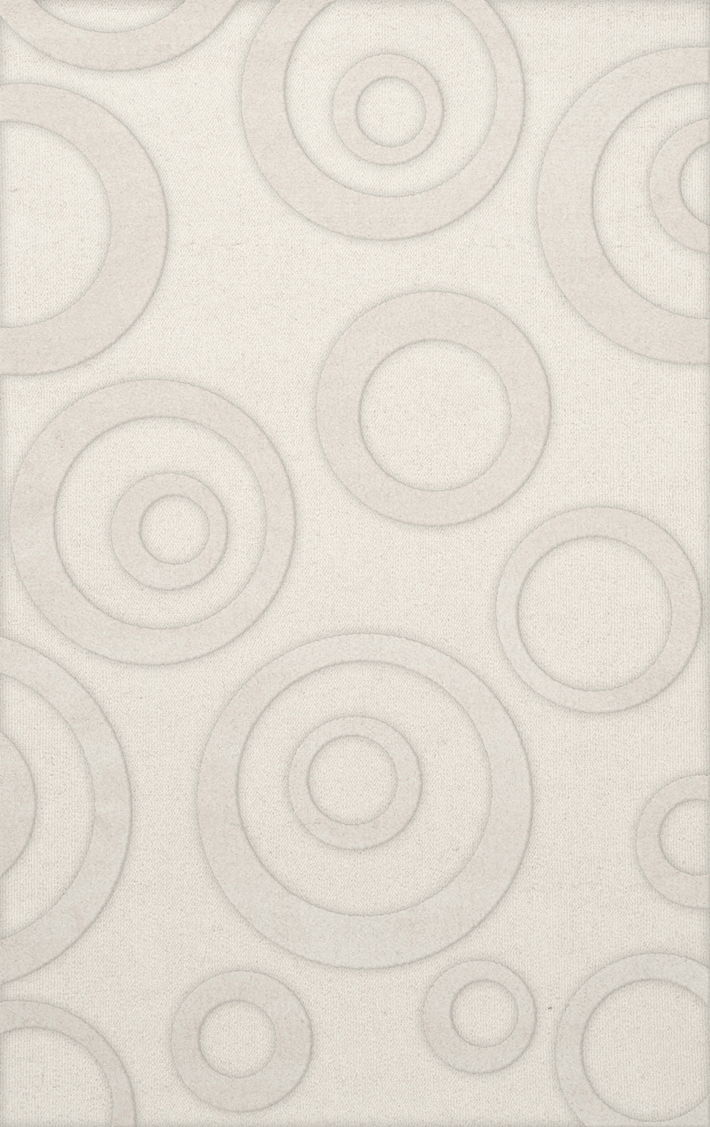 White Transitional Bubbles Rings Area Rug Circles DV5 - Picture 12 of 35