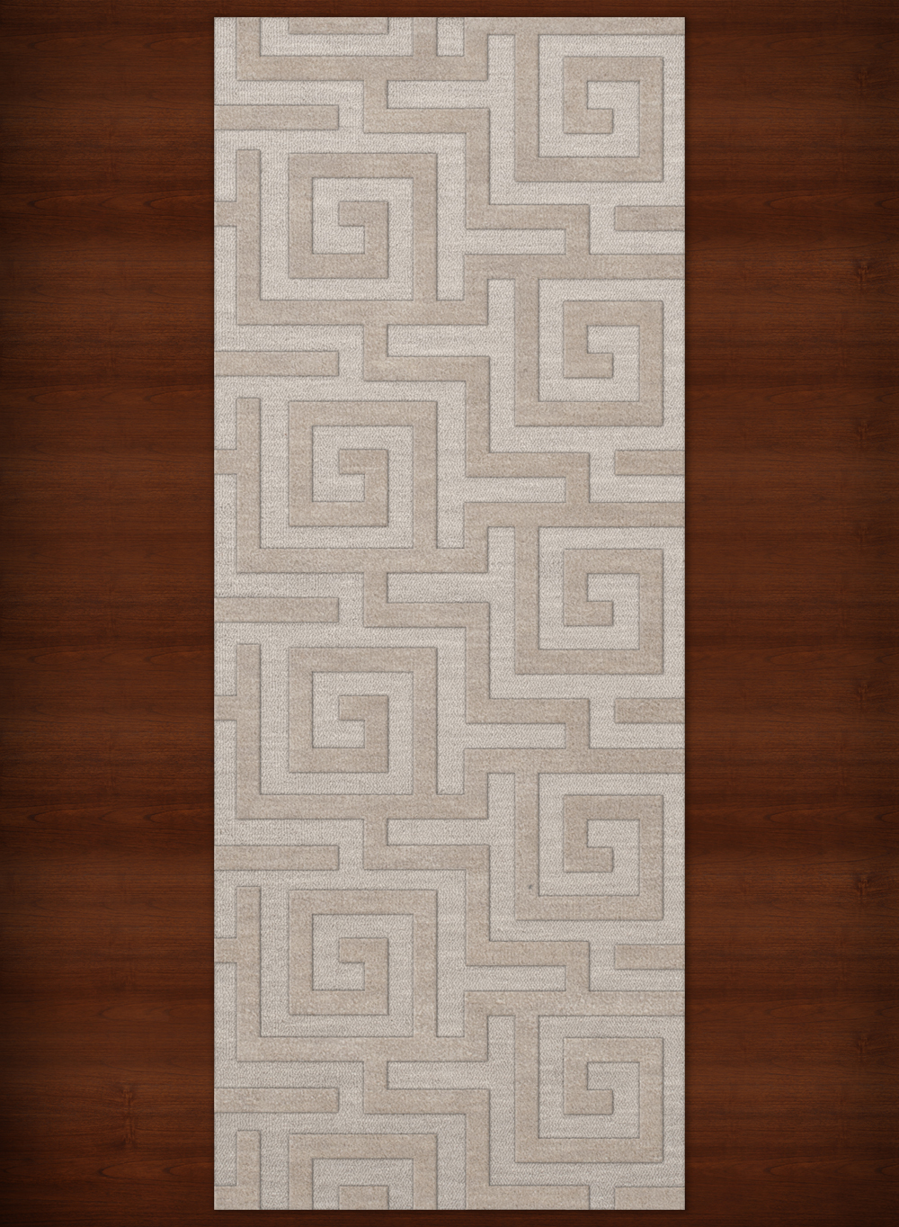 Ivory Transitional Hand Hooked Squares Curls Blocks Area Rug Geometric DV13 - Picture 13 of 35
