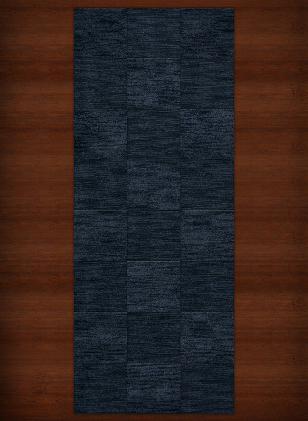 Blue Transitional Hand Hooked Checkered Squares Grid Area Rug Checked DV15 - Picture 13 of 35