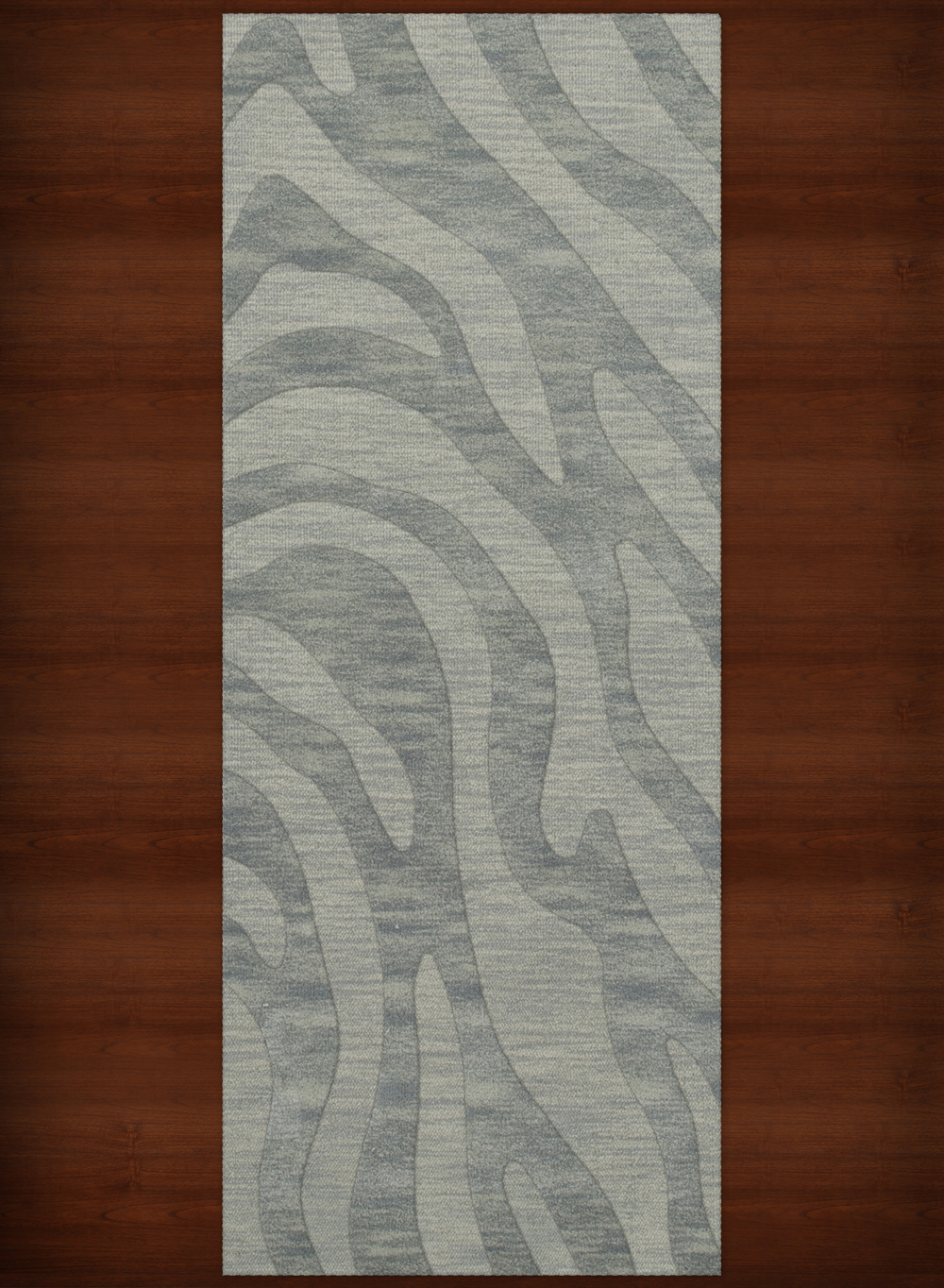Blue Swirls Lines Stripes Transitional Area Rug Animal Print DV2 - Picture 13 of 35