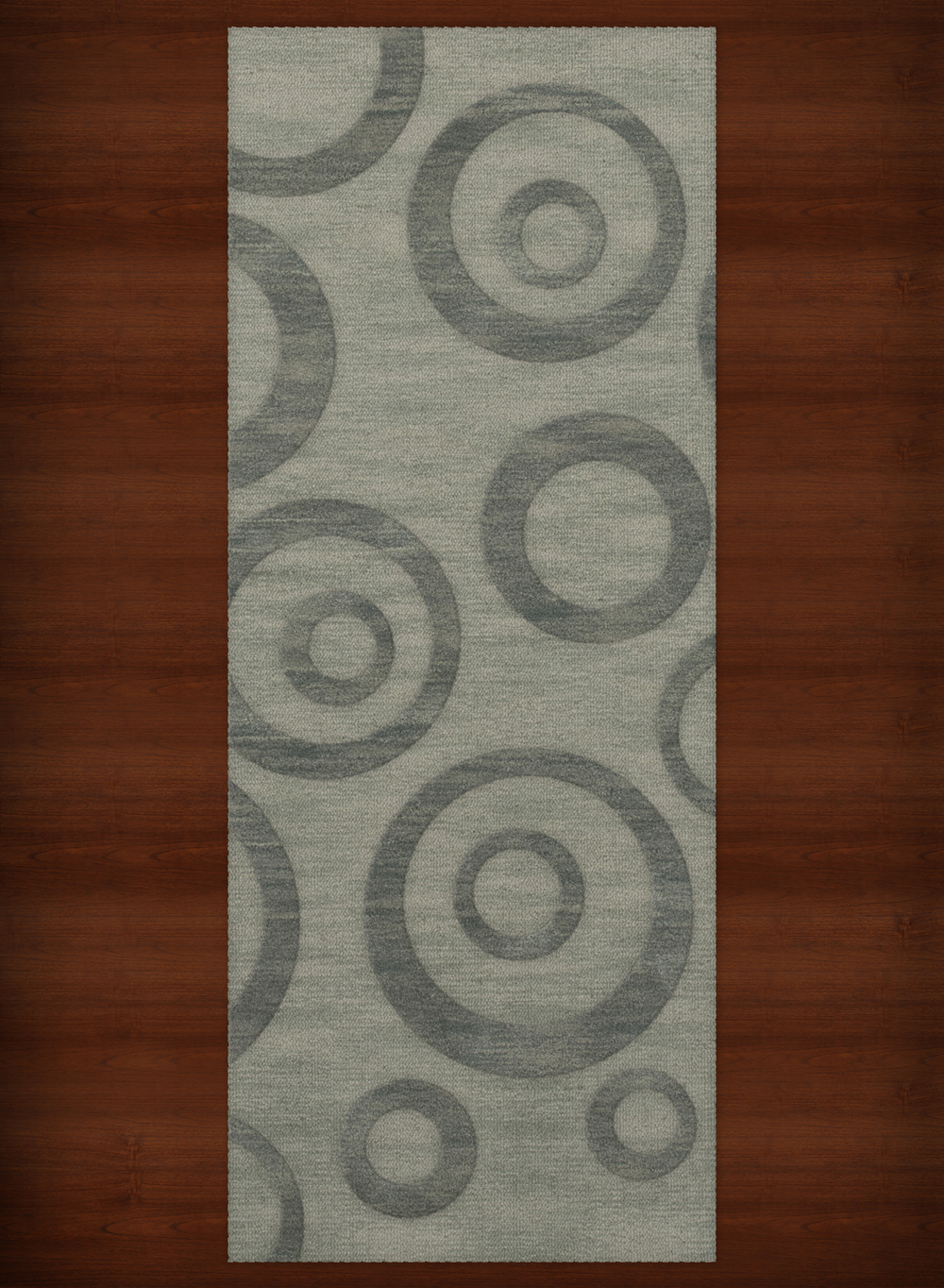 Blue Transitional Bubbles Rings Area Rug Circles DV5 - Picture 14 of 35