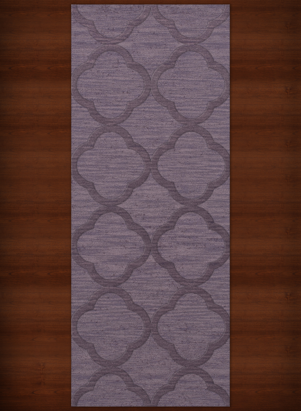 Purple Quaterfoil Trellis Print Transitional Area Rug Geometric DV8 - Picture 13 of 35
