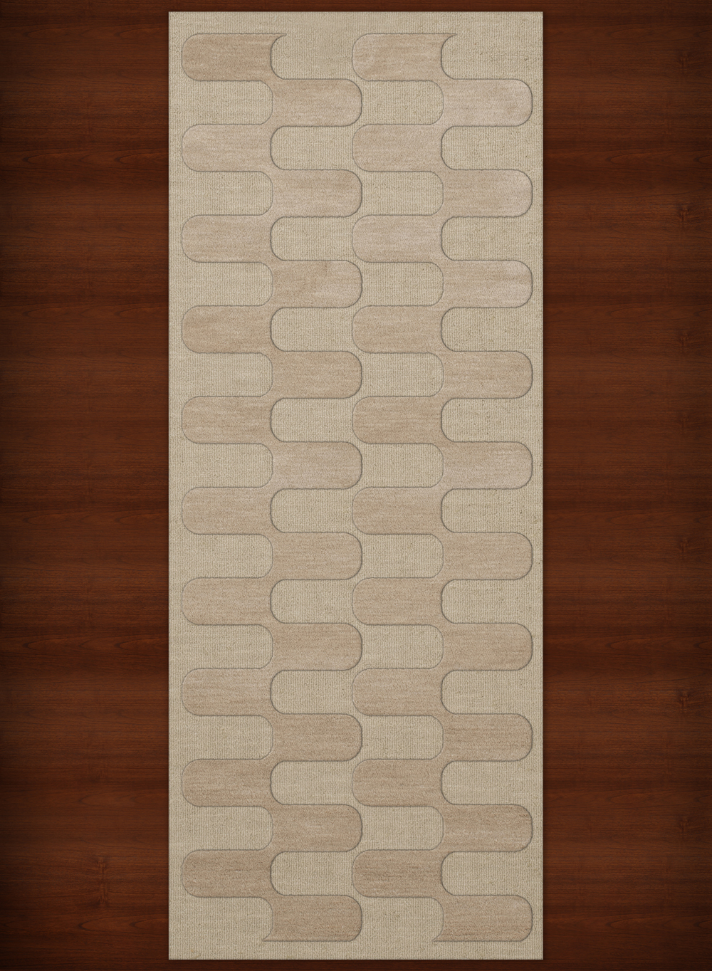 Ivory Grid Waves Curves Blocks Transitional Area Rug Geometric DV9 - Picture 13 of 35