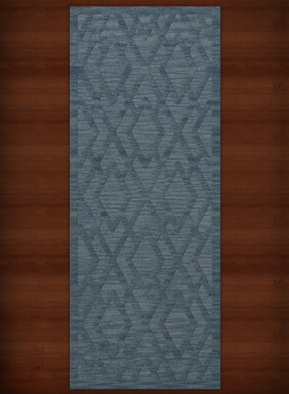 Blue Diamond Lines Criss-Cross Bordered Transitional Area Rug Geometric DV1 - Picture 15 of 35
