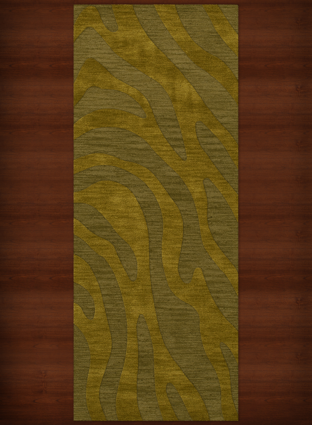 Green Swirls Lines Stripes Transitional Area Rug Animal Print DV2 - Picture 15 of 35