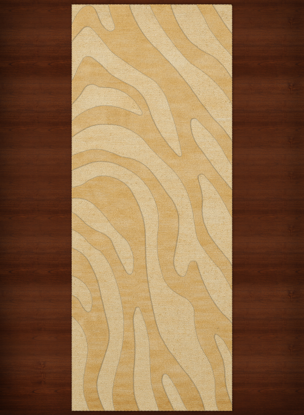 Yellow Swirls Lines Stripes Transitional Area Rug Animal Print DV2 - Picture 15 of 35