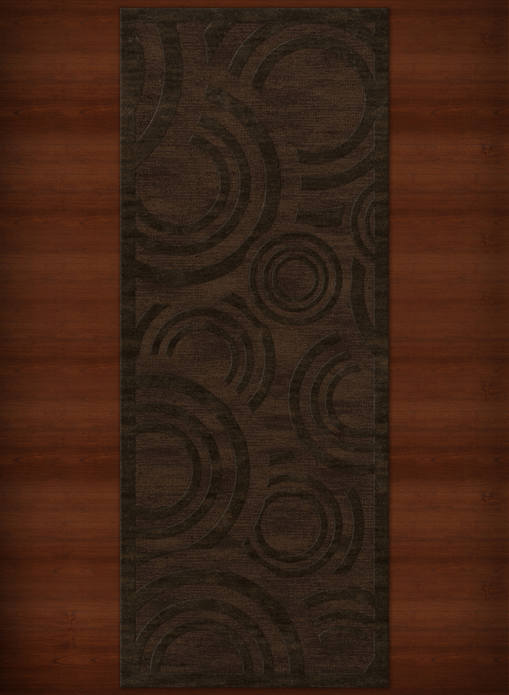 Brown Transitional Loops Rings Area Rug Circles DV3 - Picture 15 of 35