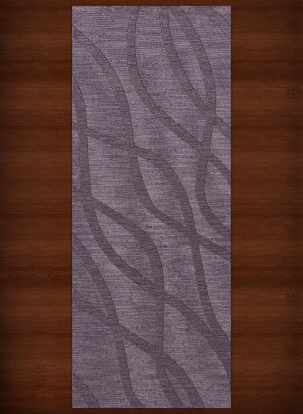 Purple Transitional Hand Hooked Waves Lines Stripes Area Rug Abstract DV10 - Picture 15 of 35