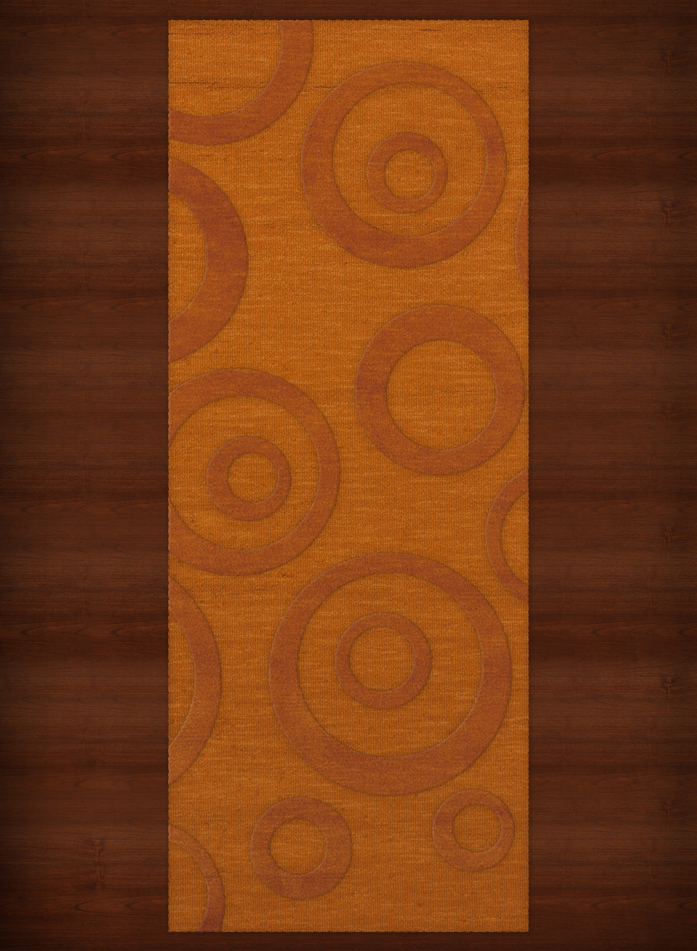 Orange Transitional Bubbles Rings Area Rug Circles DV5 - Picture 15 of 35