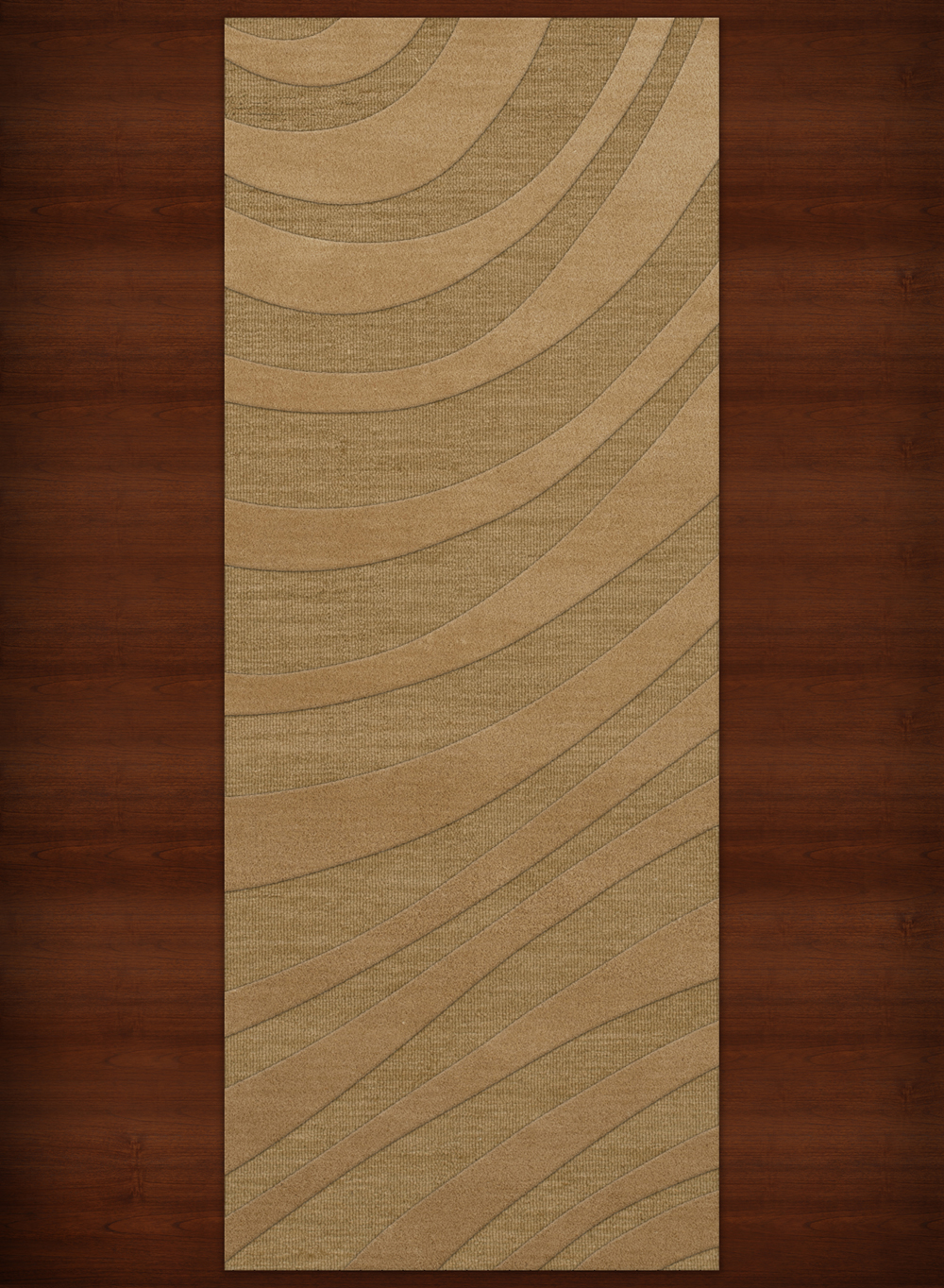 Yellow Transitional Hand Hooked Swirls Stripes Lines Area Rug Abstract DV12 - Picture 15 of 35