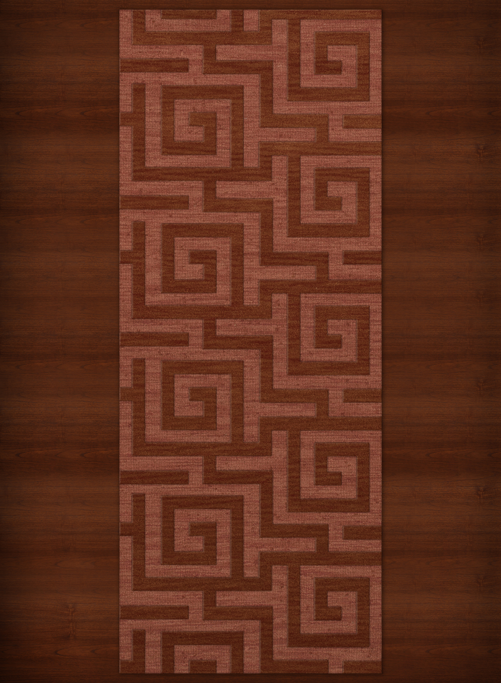 Pink Transitional Hand Hooked Squares Curls Blocks Area Rug Geometric DV13 - Picture 15 of 35