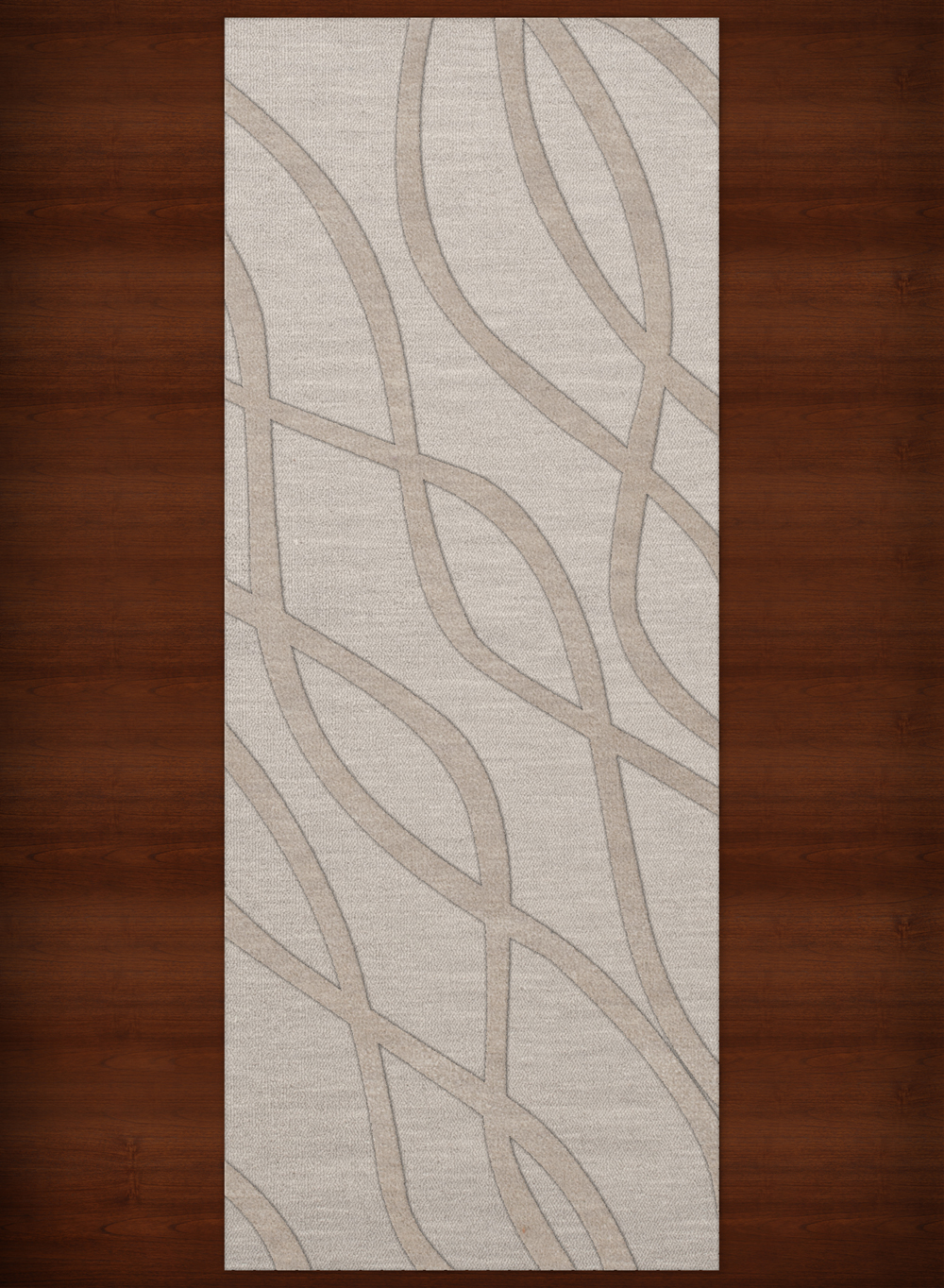 Ivory Transitional Hand Hooked Swirls Lines Stripes Area Rug Abstract DV10 - Picture 17 of 35