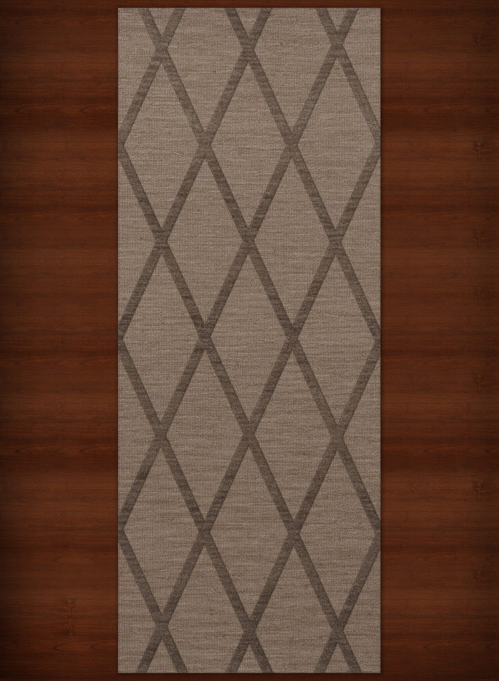 Gray Transitional Hand Hooked Diamonds Criss-Cross Area Rug Geometric DV11 - Picture 17 of 35