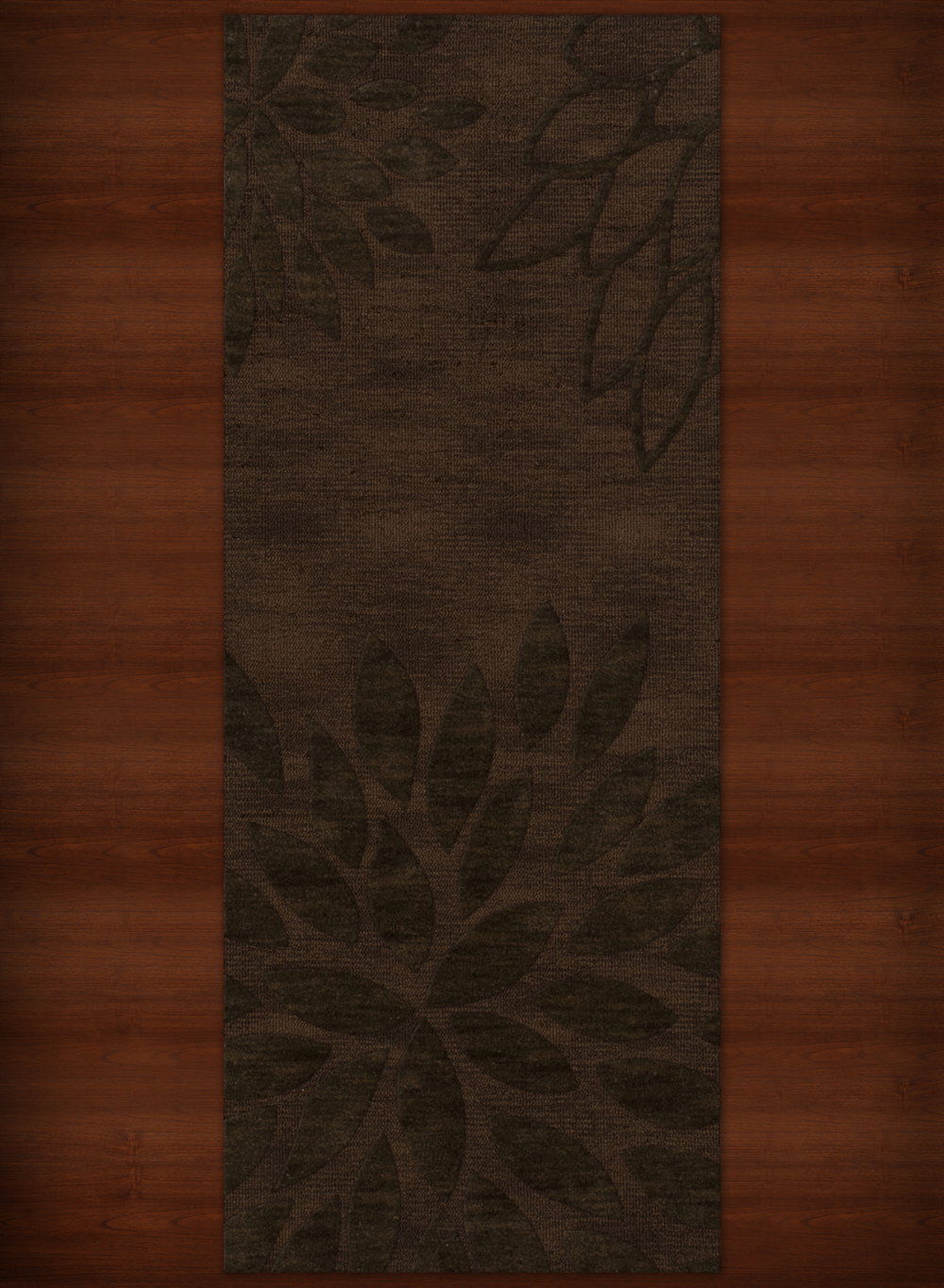 Brown Transitional Leaves Petals Area Rug Floral DV17 - Picture 17 of 35