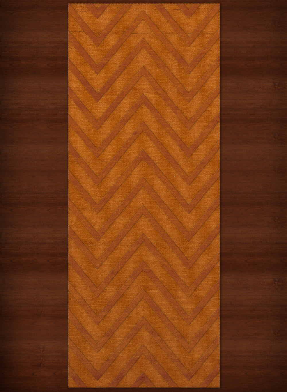 Orange Transitional Hand Hooked Stripes Chevrons Zig Zags Area Rug Striped DV4 - Picture 17 of 35