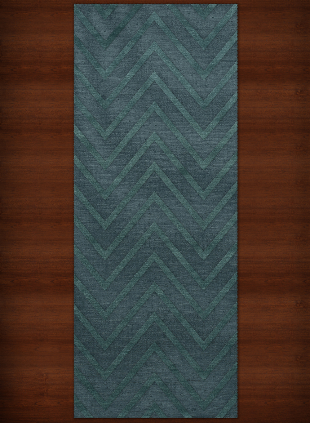 Blue Transitional Hand Hooked Stripes Chevrons Zig Zags Area Rug Striped DV4 - Picture 18 of 35