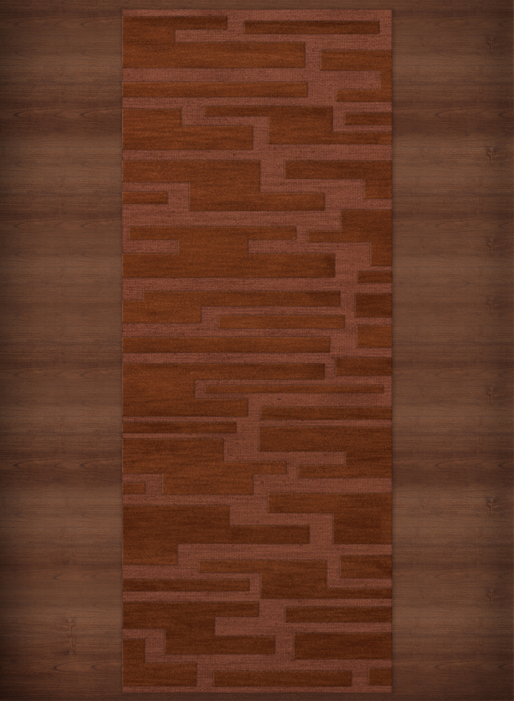 Red Transitional Hand Hooked Squares Rectangles Boxes Area Rug Patchwork DV6 - Picture 17 of 35