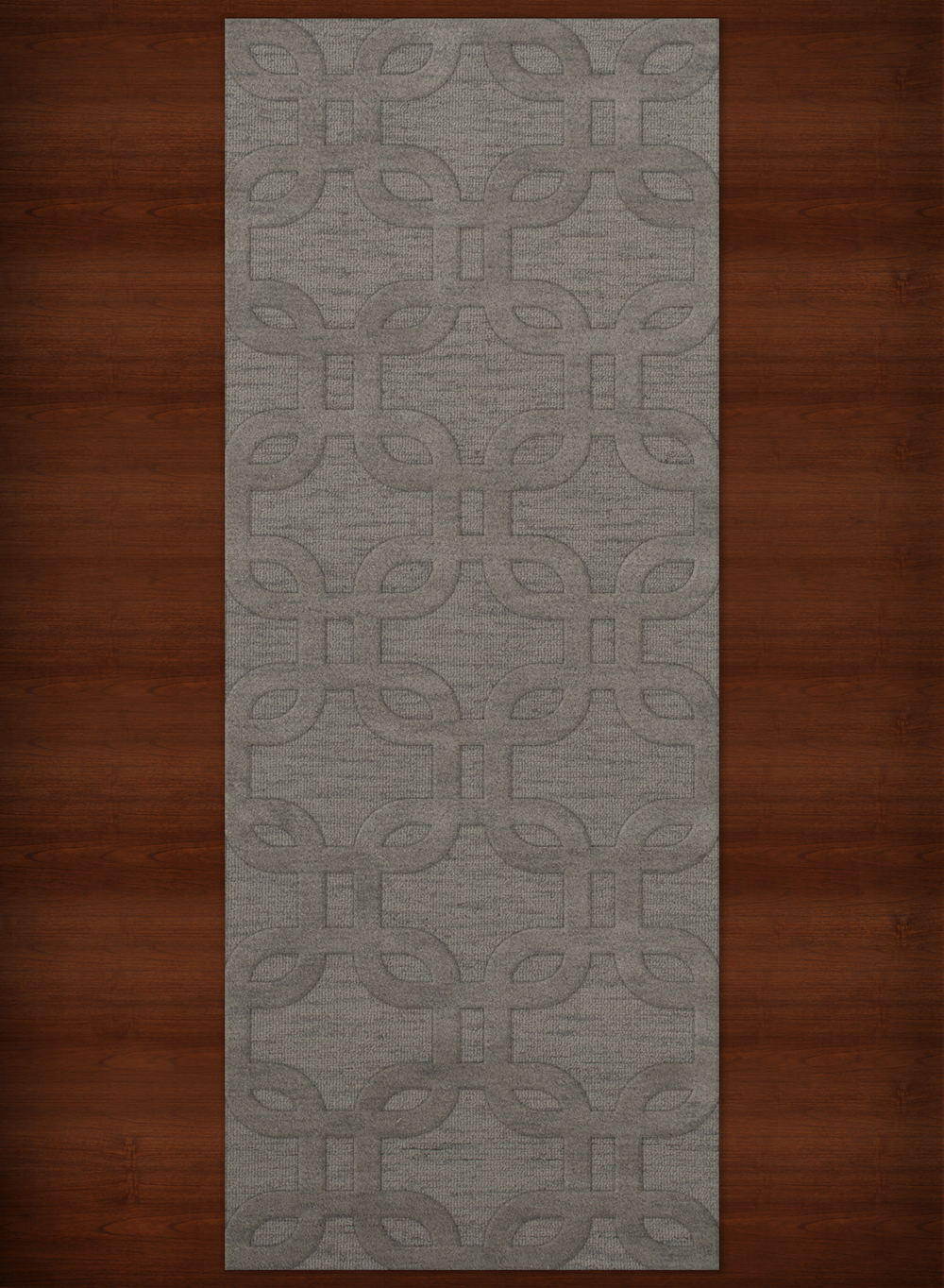 Gray Transitional Hand Hooked Loops Rounded Squares Area Rug Geometric DV7 - Picture 17 of 35