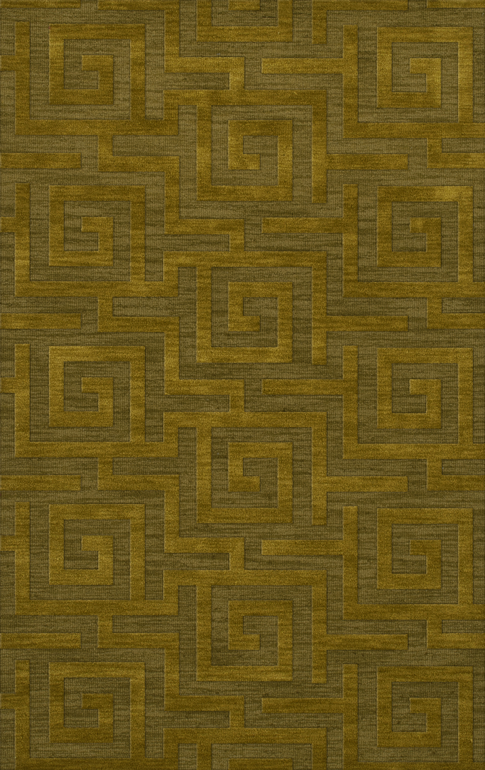 Green Transitional Hand Hooked Squares Curls Blocks Area Rug Geometric DV13 - Picture 19 of 35