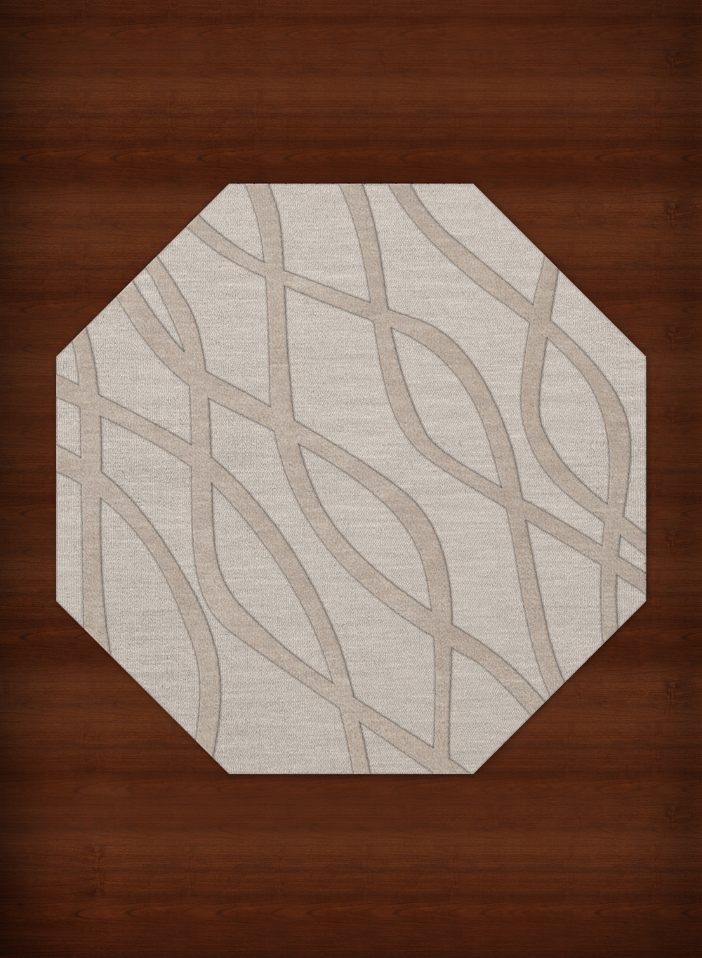 Ivory Transitional Hand Hooked Swirls Lines Stripes Area Rug Abstract DV10 - Picture 21 of 35