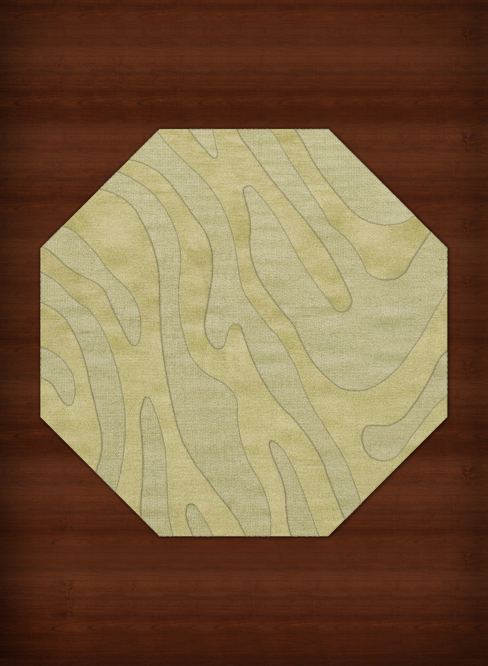Green Swirls Lines Stripes Transitional Area Rug Animal Print DV2 - Picture 21 of 35