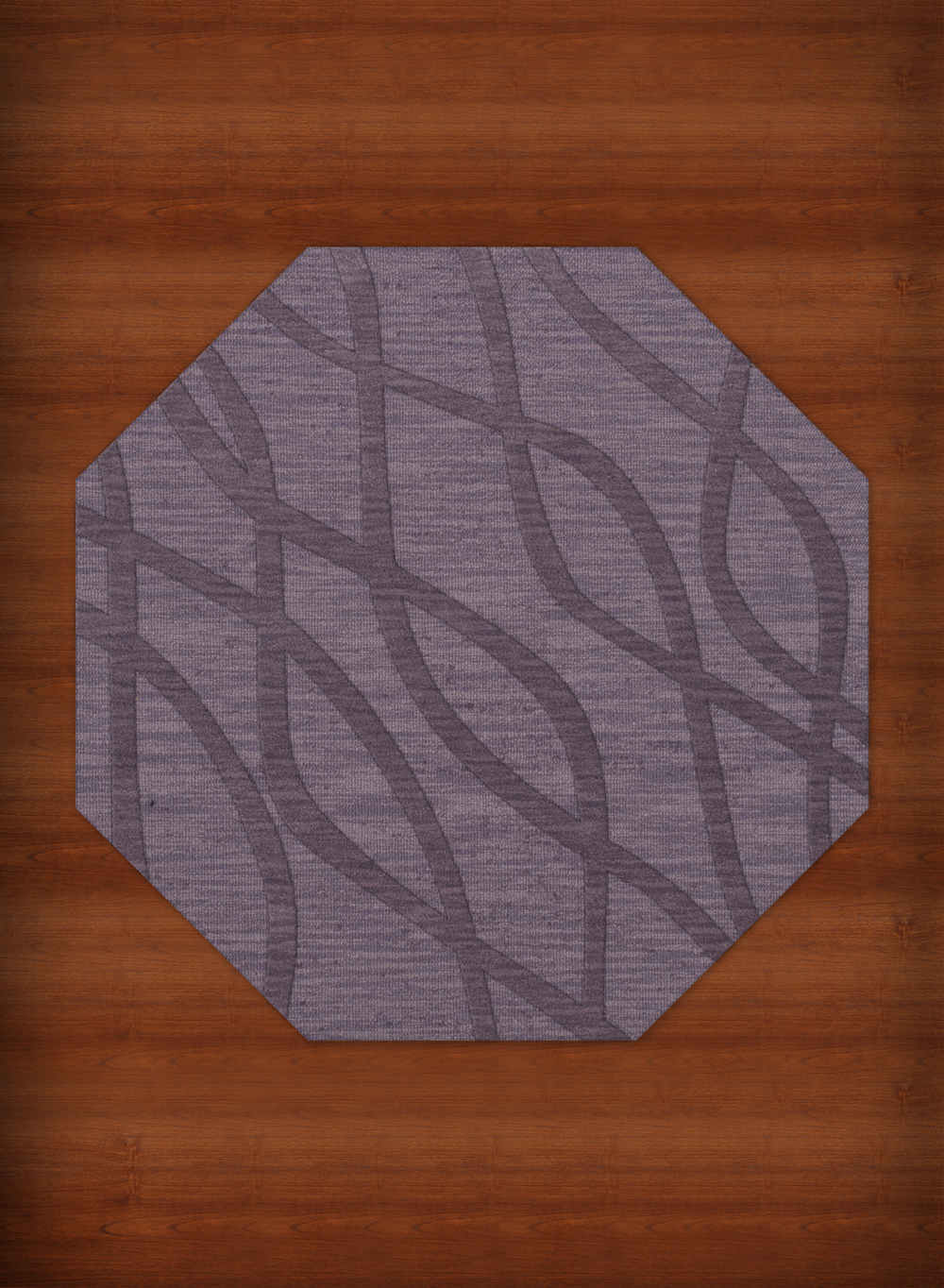 Purple Transitional Hand Hooked Waves Lines Stripes Area Rug Abstract DV10 - Picture 21 of 35
