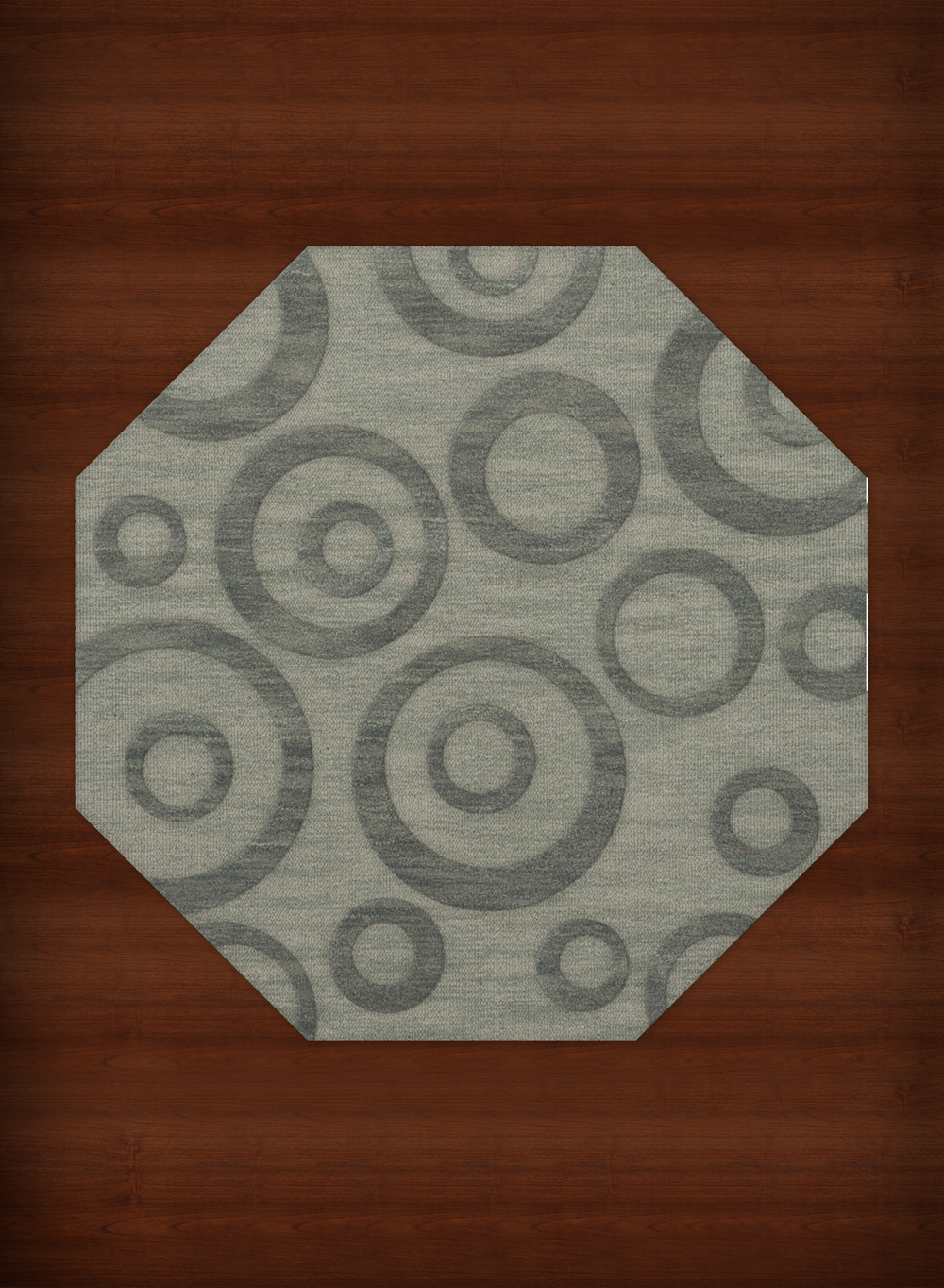 Blue Transitional Bubbles Rings Area Rug Circles DV5 - Picture 21 of 35