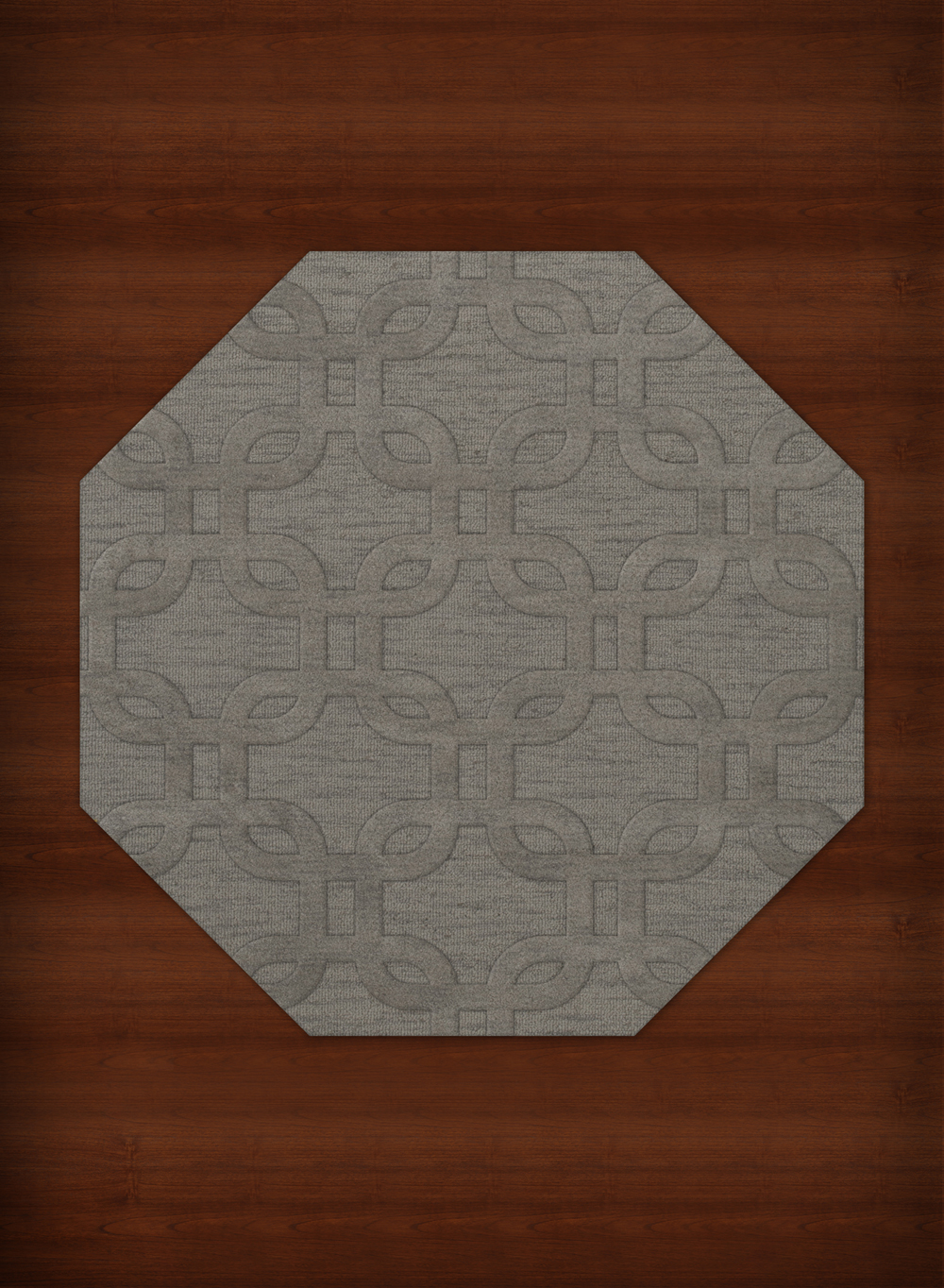 Gray Transitional Hand Hooked Loops Rounded Squares Area Rug Geometric DV7 - Picture 21 of 35