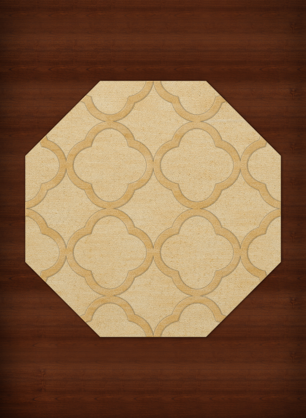 Yellow Quaterfoil Trellis Print Transitional Area Rug Geometric DV8 - Picture 22 of 35