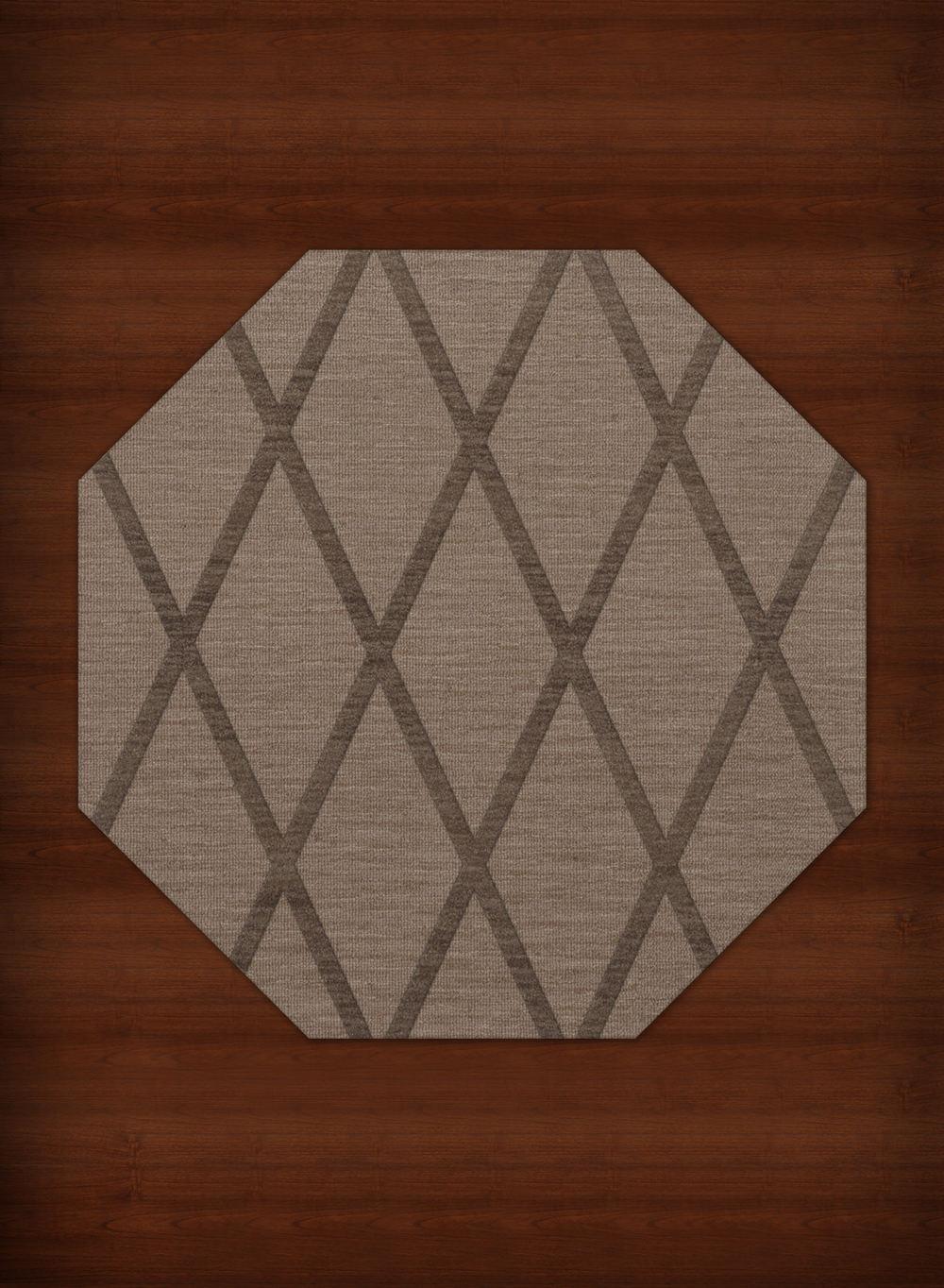 Gray Transitional Hand Hooked Diamonds Criss-Cross Area Rug Geometric DV11 - Picture 21 of 35
