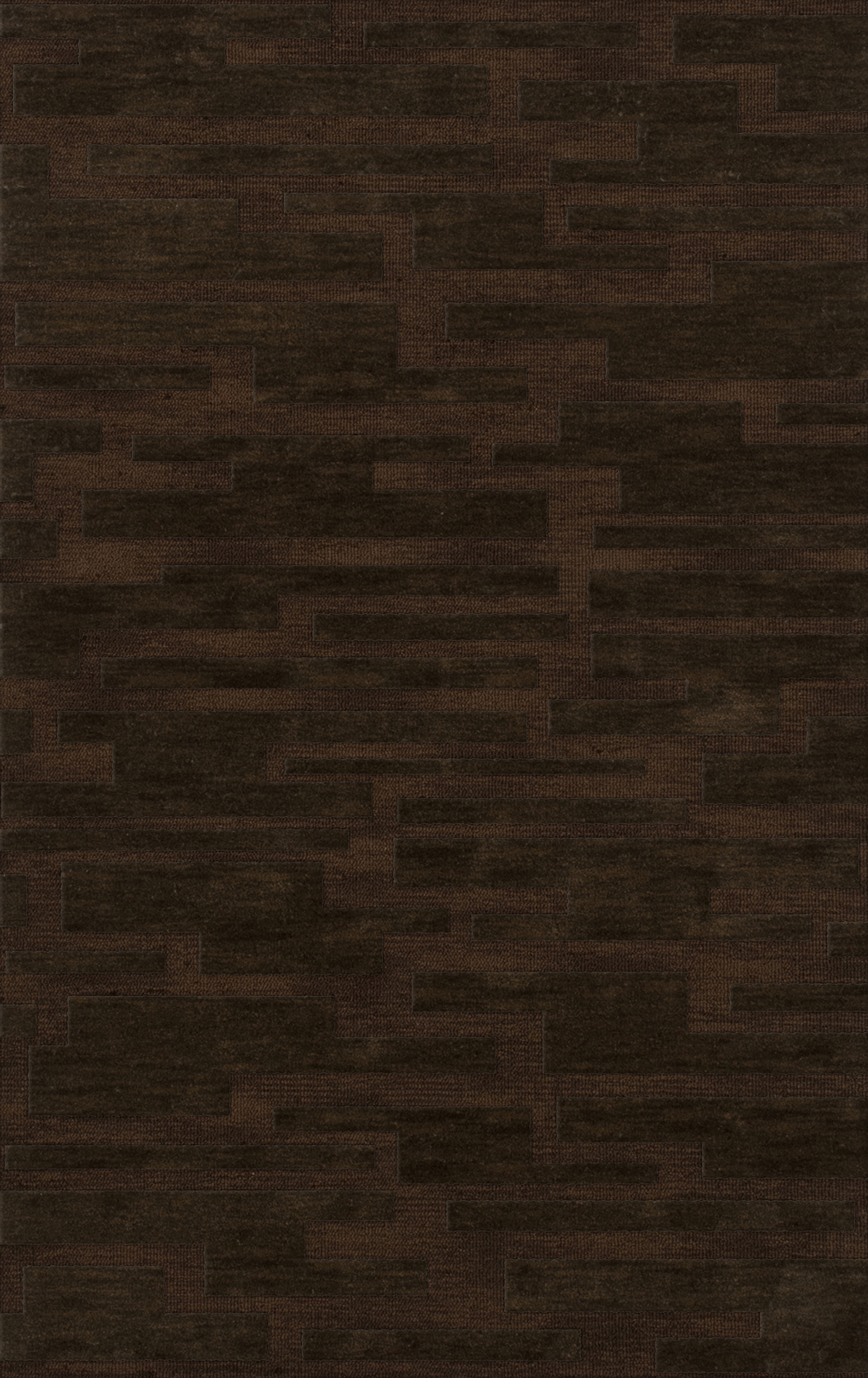 Brown Transitional Hand Hooked Squares Rectangles Boxes Area Rug Patchwork DV6 - Picture 23 of 35