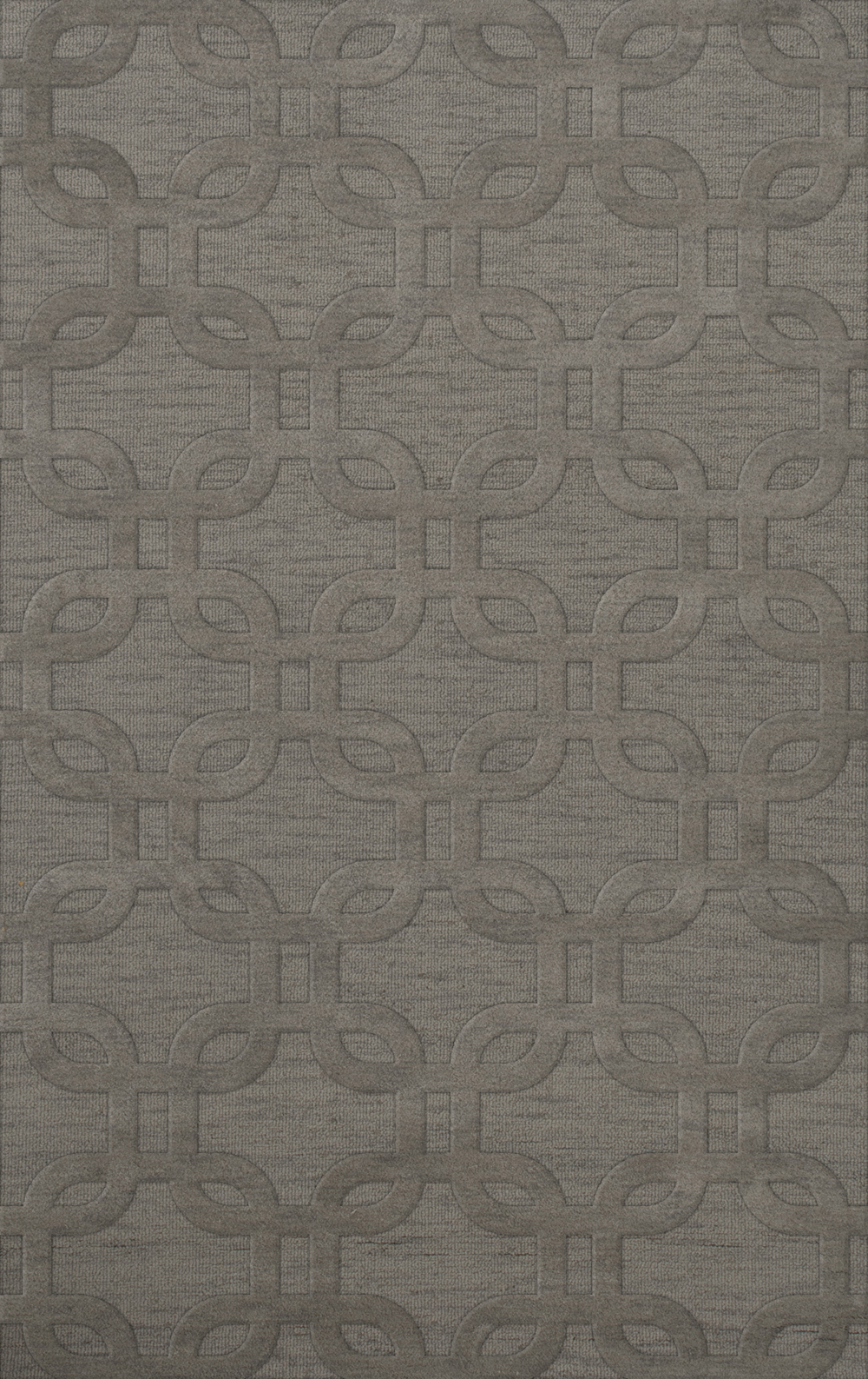 Gray Transitional Hand Hooked Loops Rounded Squares Area Rug Geometric DV7 - Picture 23 of 35