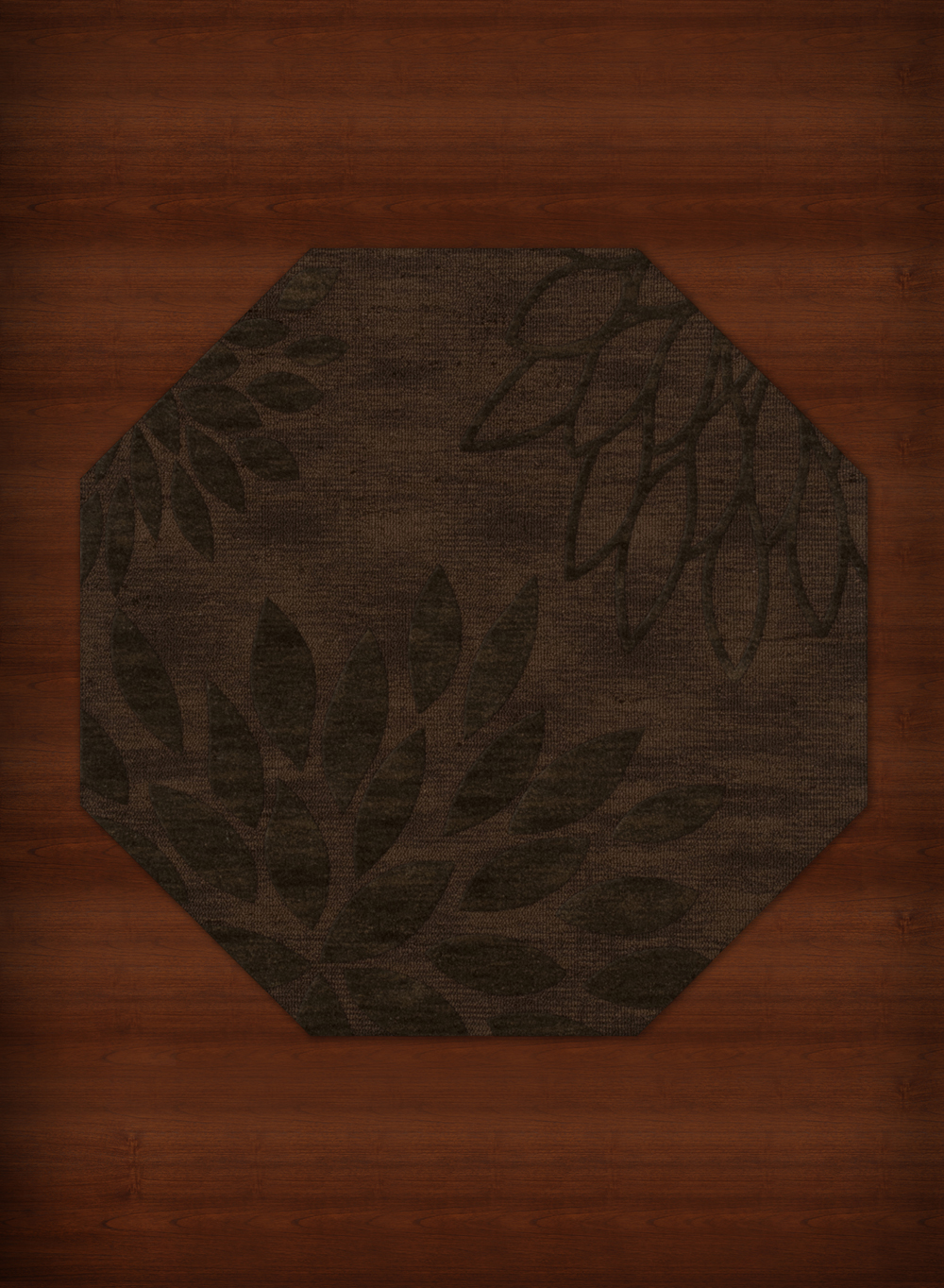 Brown Transitional Leaves Petals Area Rug Floral DV17 - Picture 27 of 35