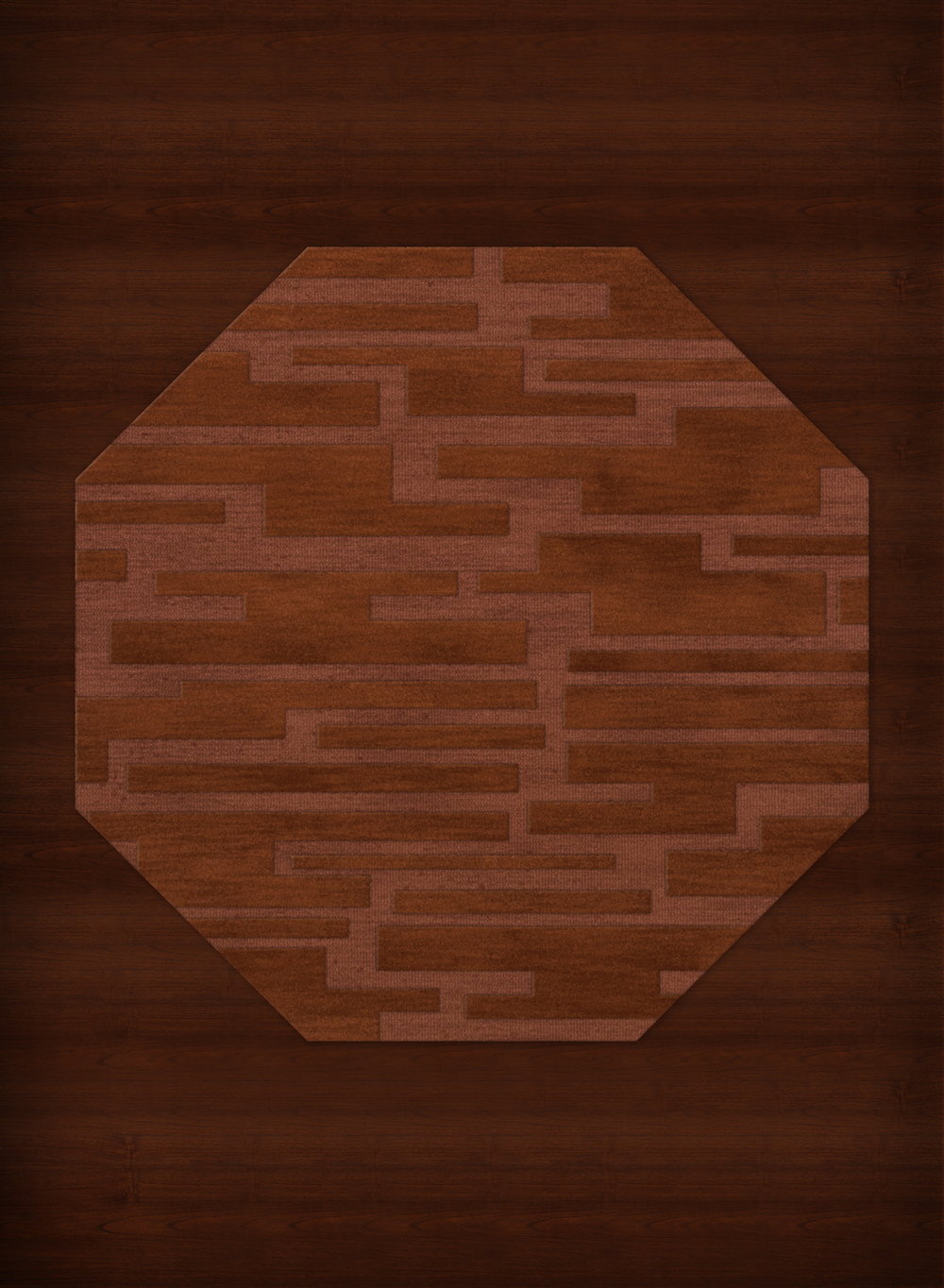 Red Transitional Hand Hooked Squares Rectangles Boxes Area Rug Patchwork DV6 - Picture 27 of 35