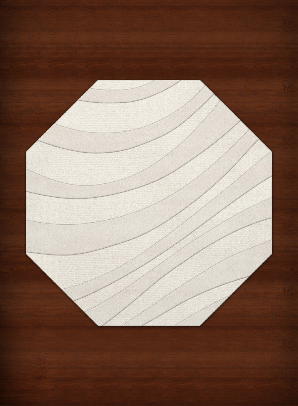 White Transitional Hand Hooked Swirls Stripes Lines Area Rug Abstract DV12 - Picture 27 of 35