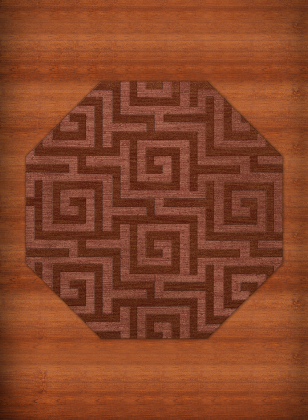 Pink Transitional Hand Hooked Squares Curls Blocks Area Rug Geometric DV13 - Picture 27 of 35