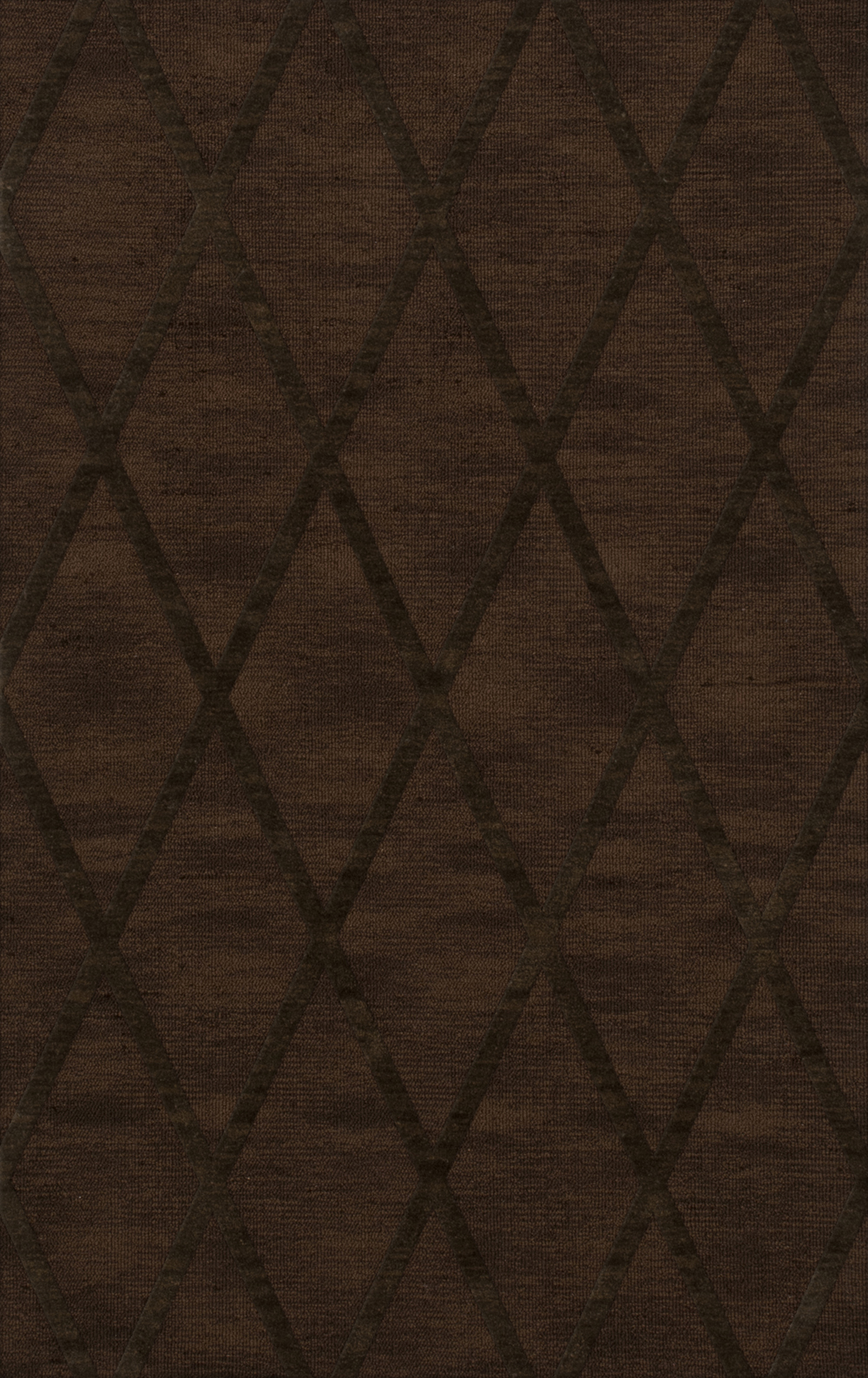 Brown Transitional Hand Hooked Diamonds Criss-Cross Area Rug Geometric DV11 - Picture 29 of 35