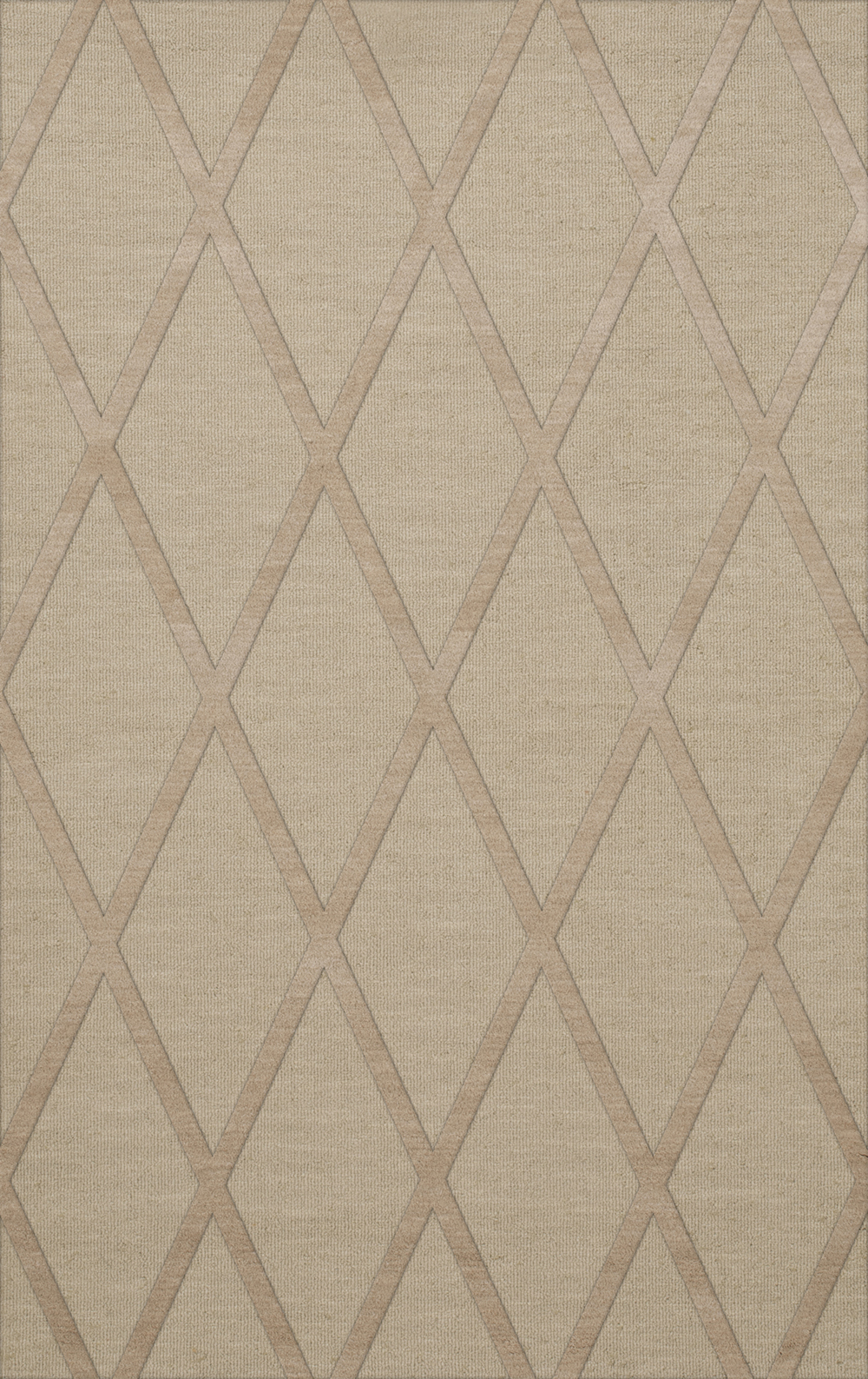 Ivory Transitional Hand Hooked Diamonds Criss-Cross Area Rug Geometric DV11 - Picture 29 of 35